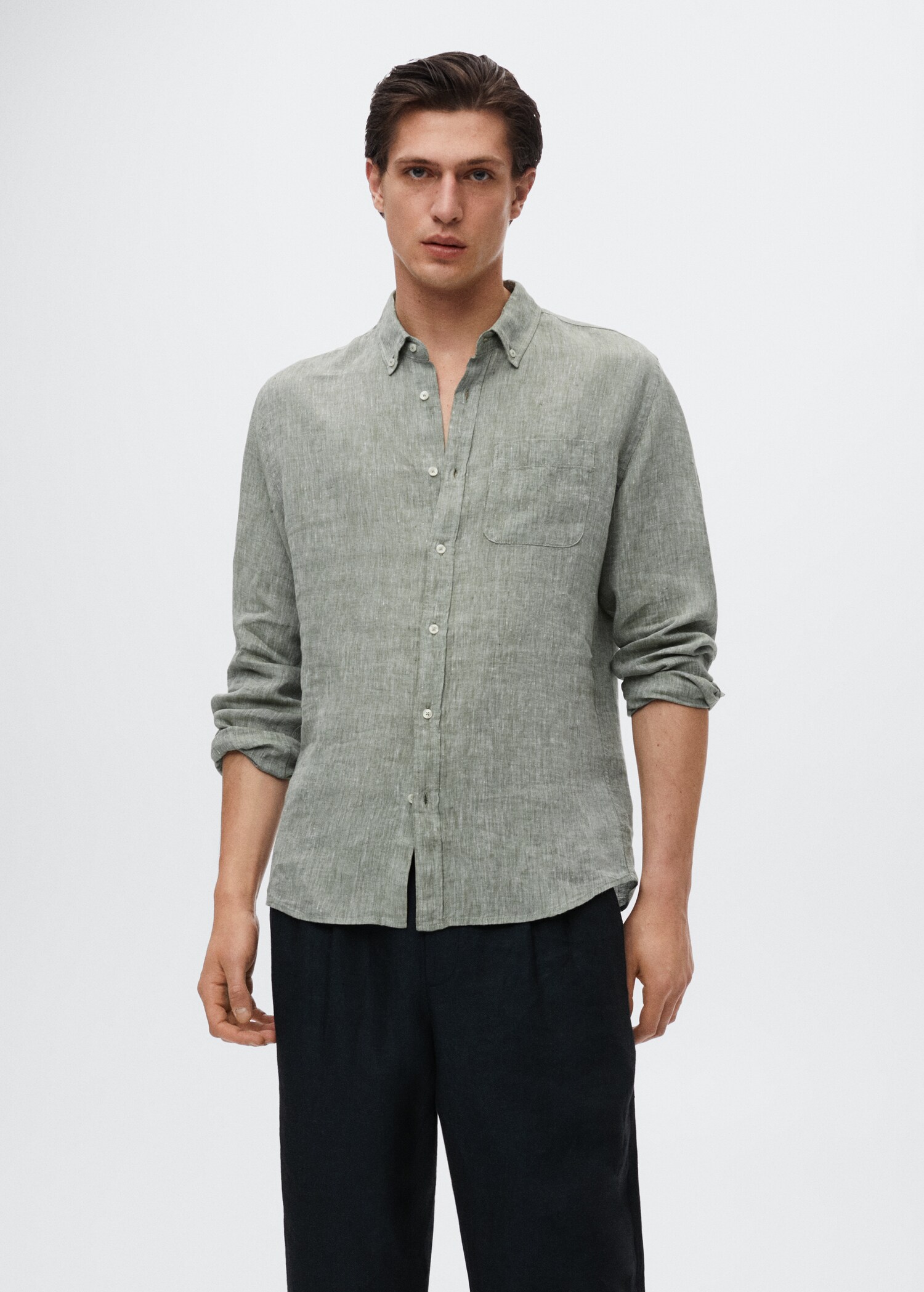 100% linen slim-fit shirt - Medium plane