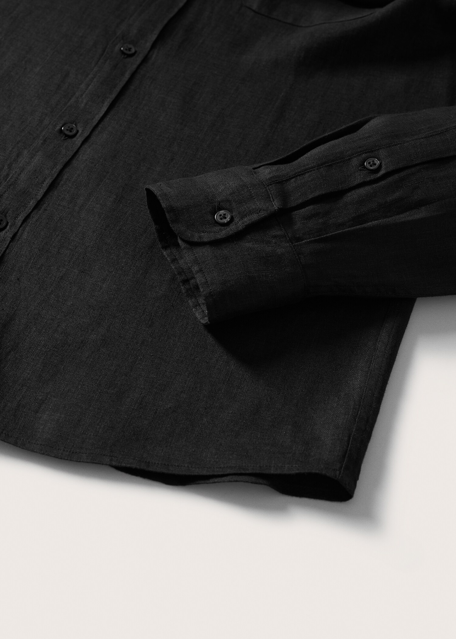 100% linen slim-fit shirt - Details of the article 7