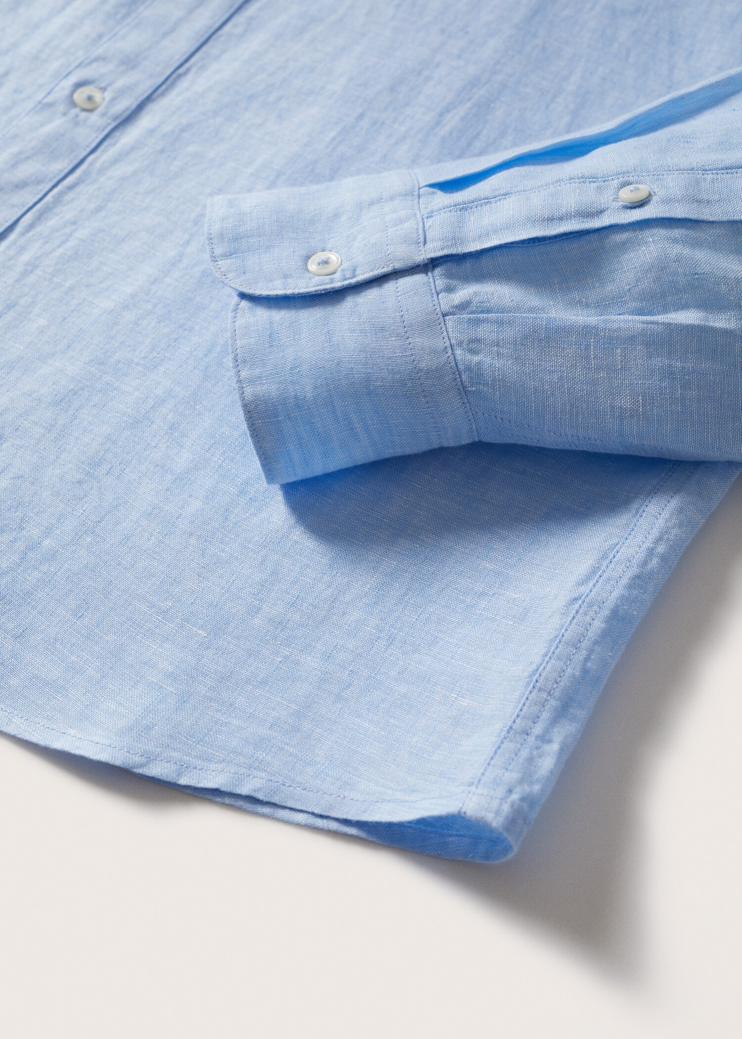 Camisa slim fit lino cuello mao - Detalle del artículo 7