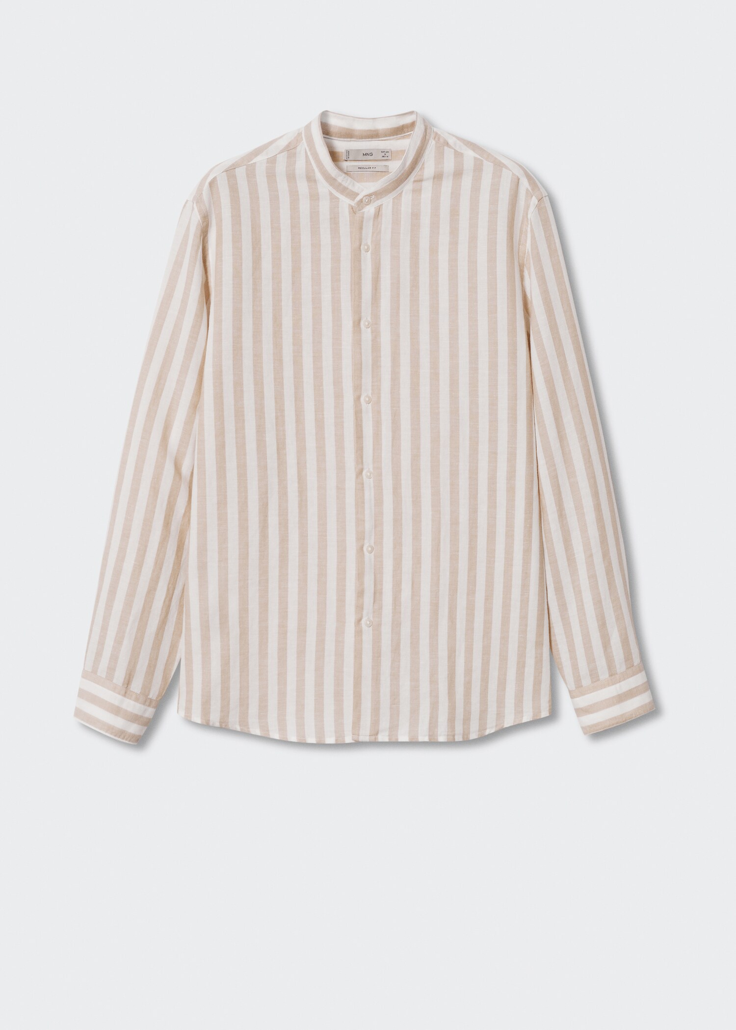Chemise regular-fit lin rayures  - Article sans modèle