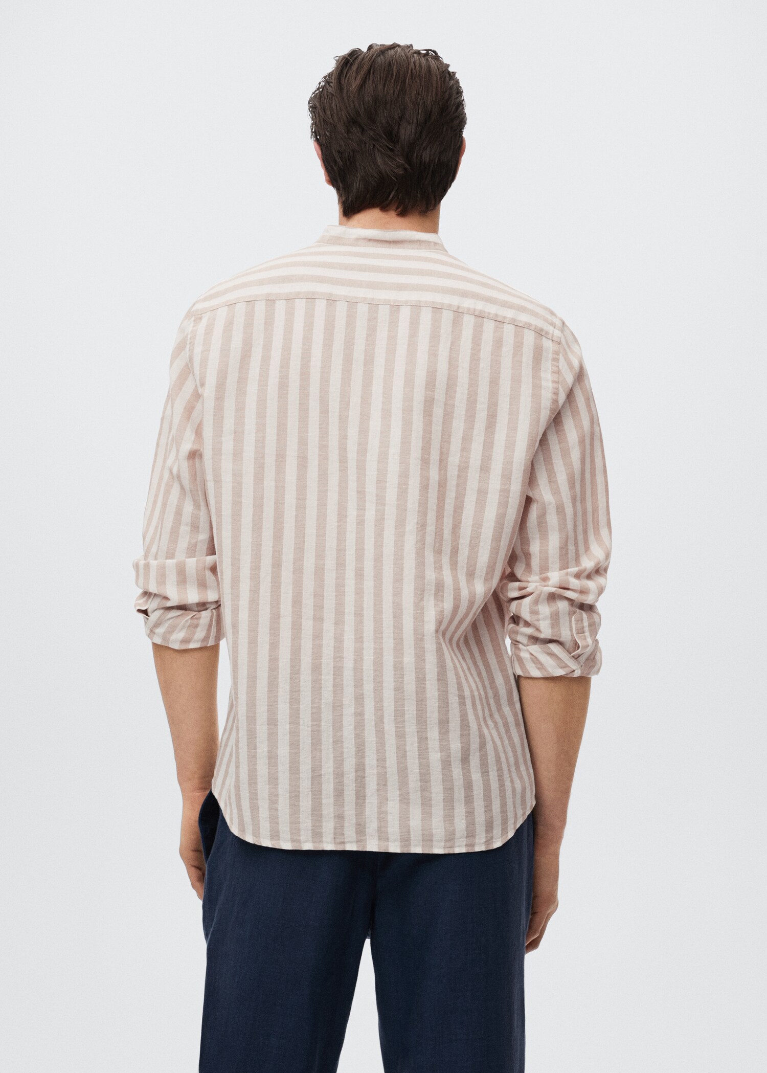 Chemise regular-fit lin rayures  - Verso de l’article