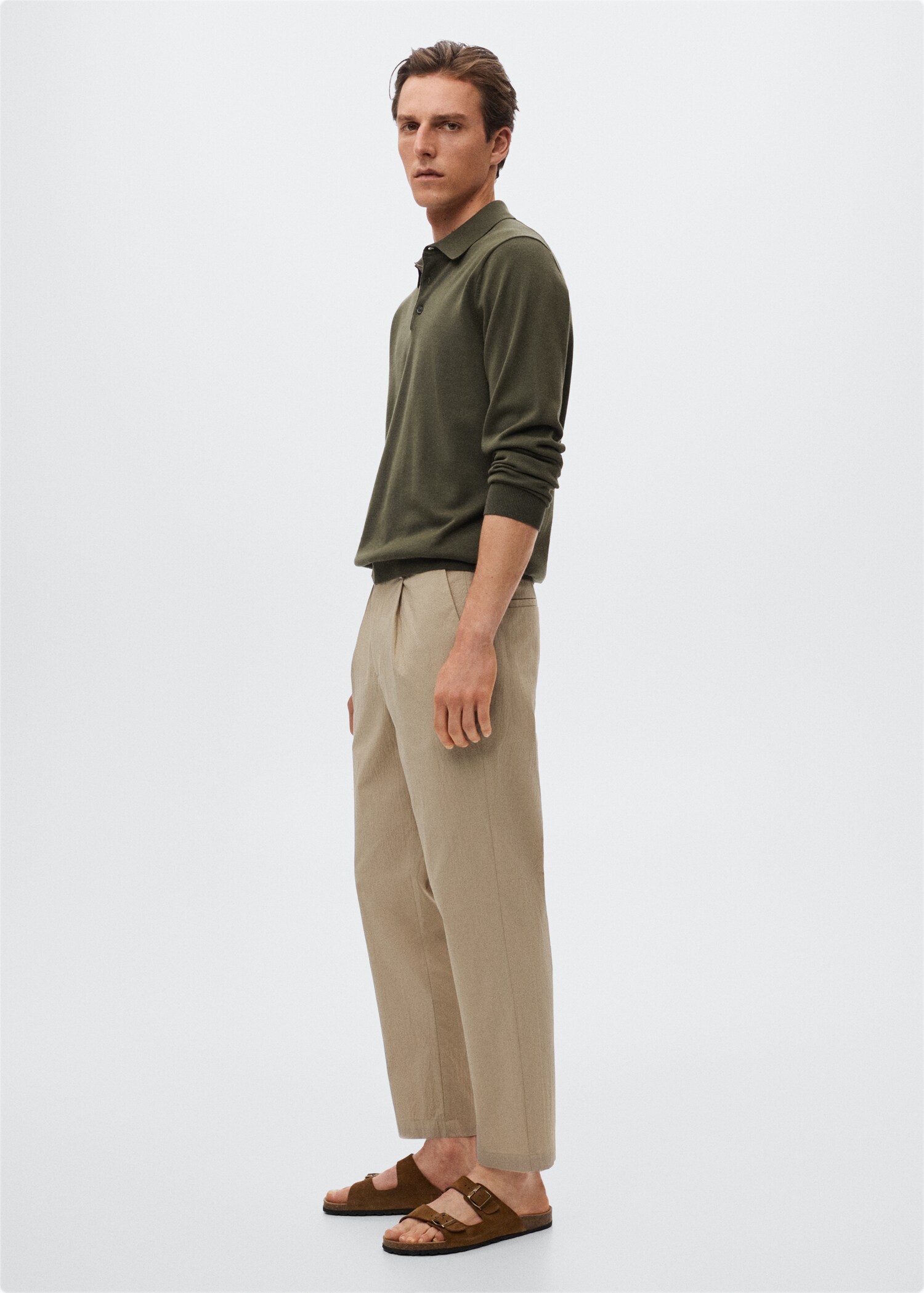 Pantalón pinzas efecto seersucker - Detalle del artículo 2