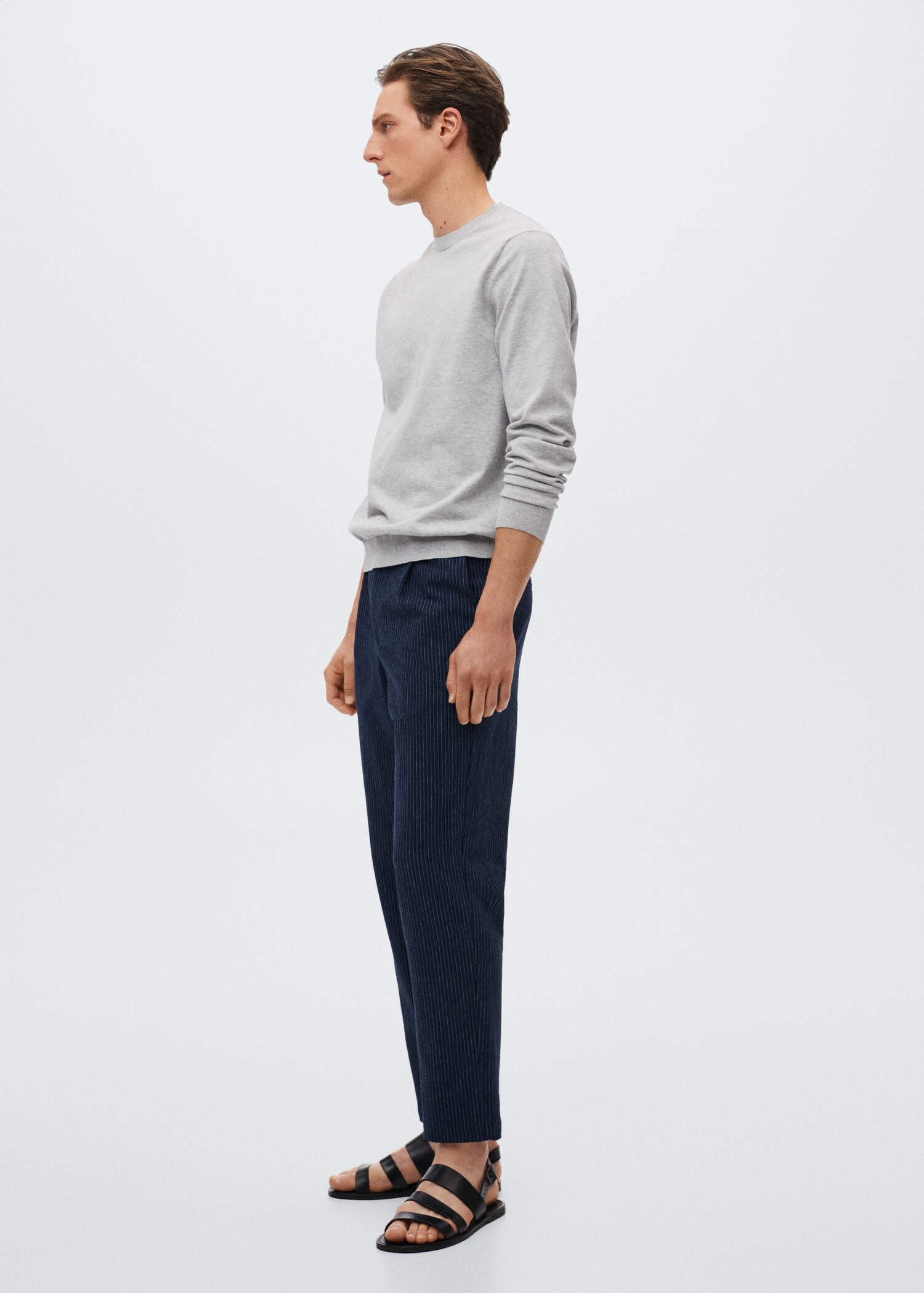 Pantalón pinzas efecto seersucker - Detalle del artículo 2