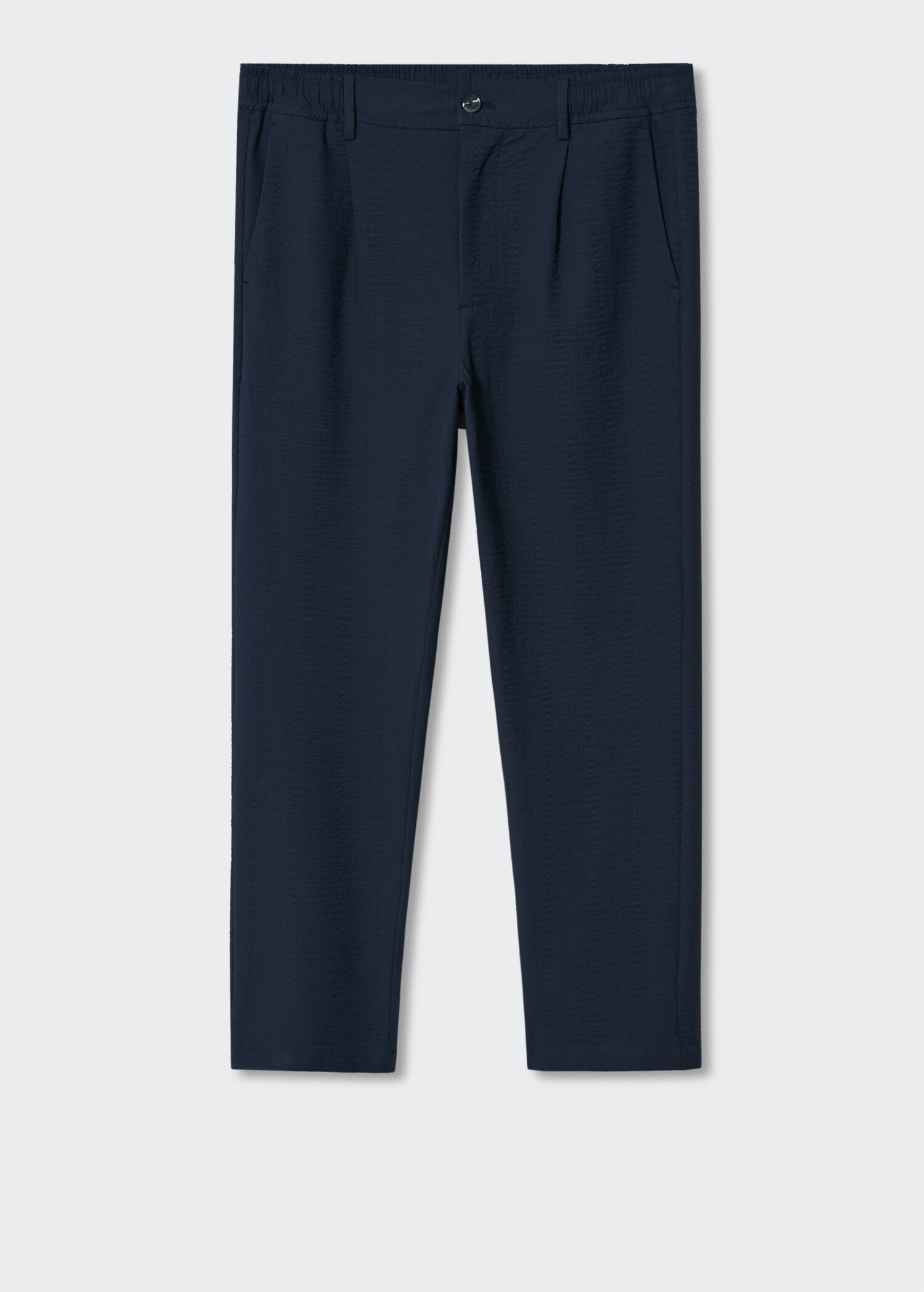 Pantalón pinzas efecto seersucker - Artículo sin modelo