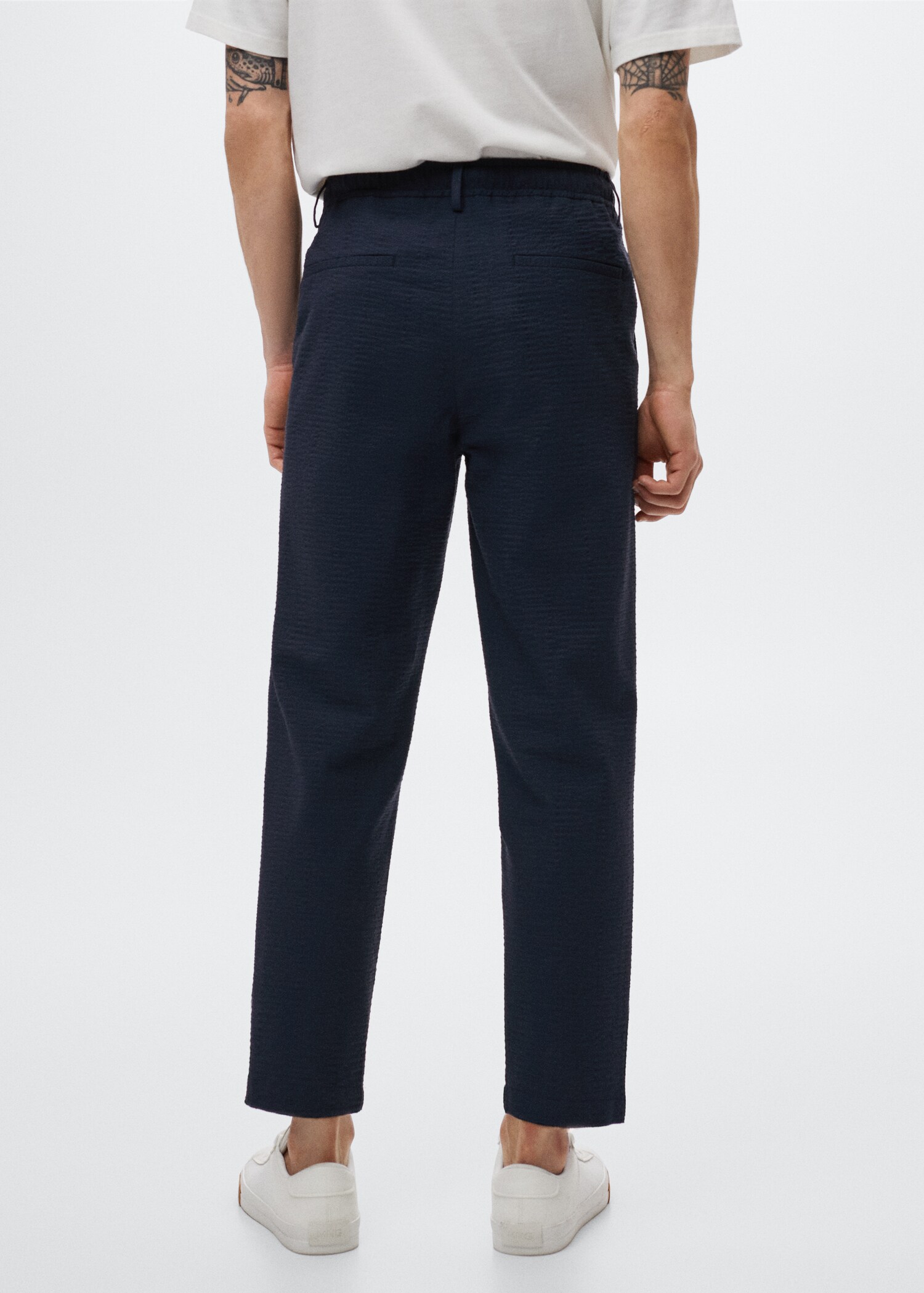 Pantalón pinzas efecto seersucker - Detalle del artículo 3
