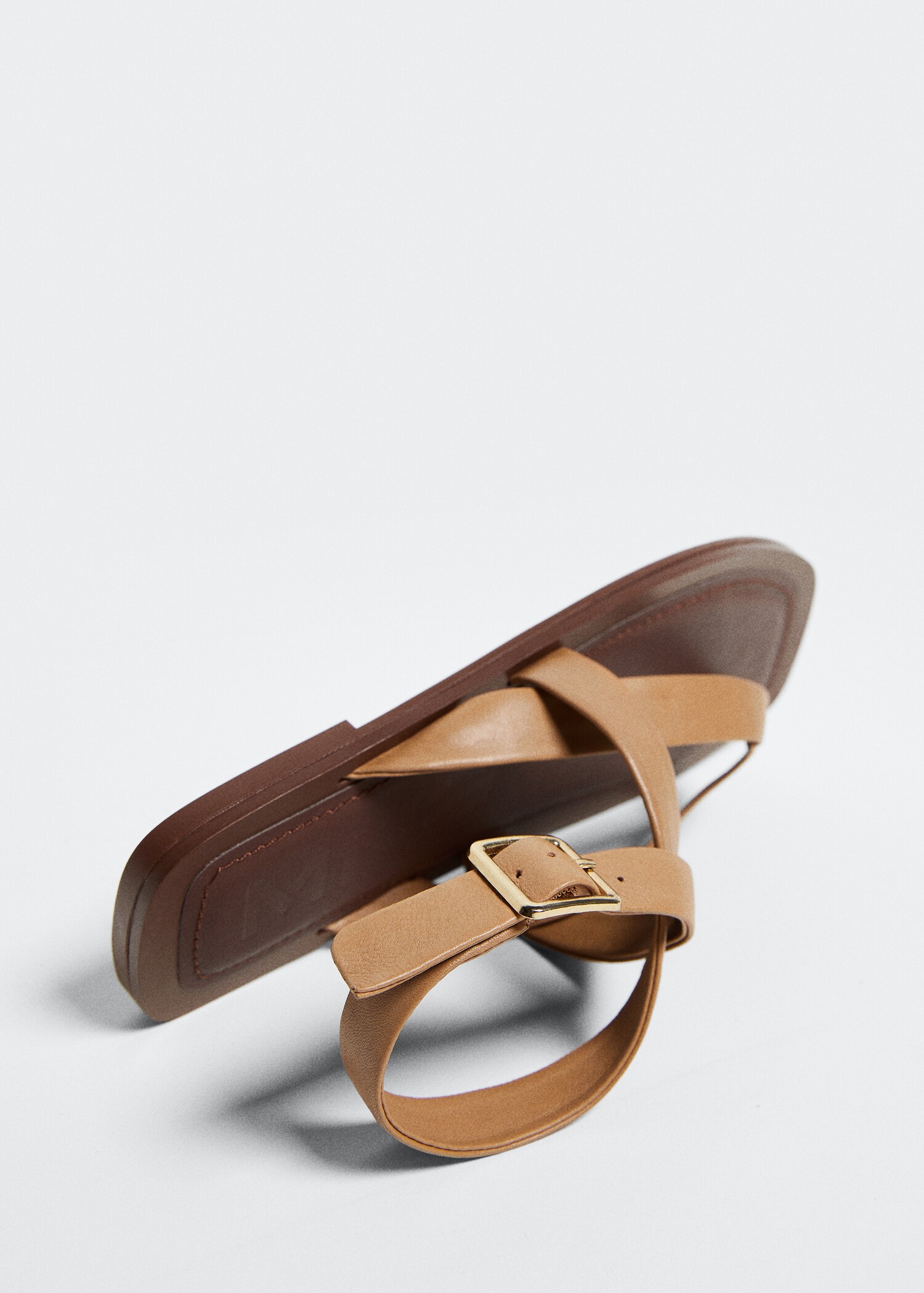 Leather straps sandals - Medium plane