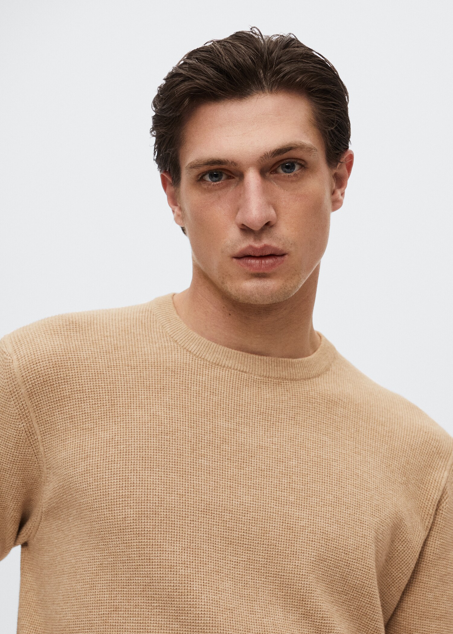 Structured cotton sweater - Details of the article 1