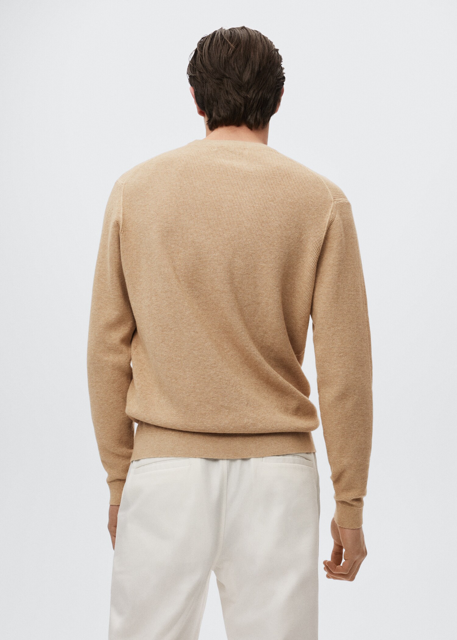 Structured cotton sweater - Reverse of the article
