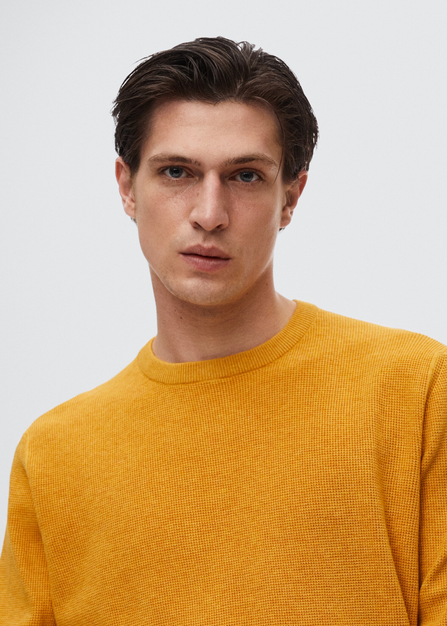 Structured cotton sweater - Details of the article 1