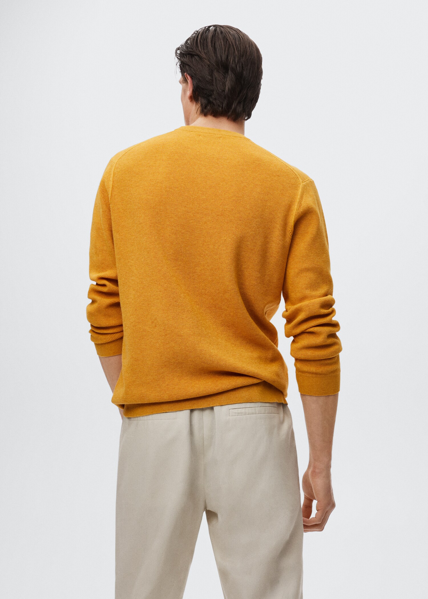 Structured cotton sweater - Reverse of the article