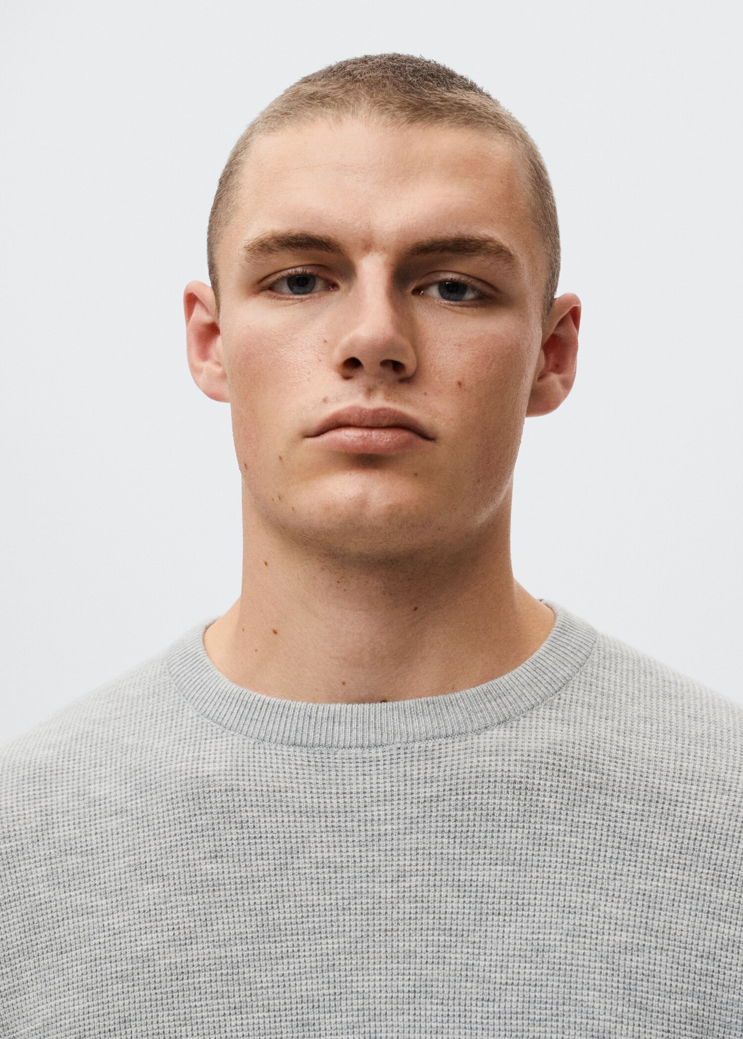 Structured cotton sweater - Details of the article 1