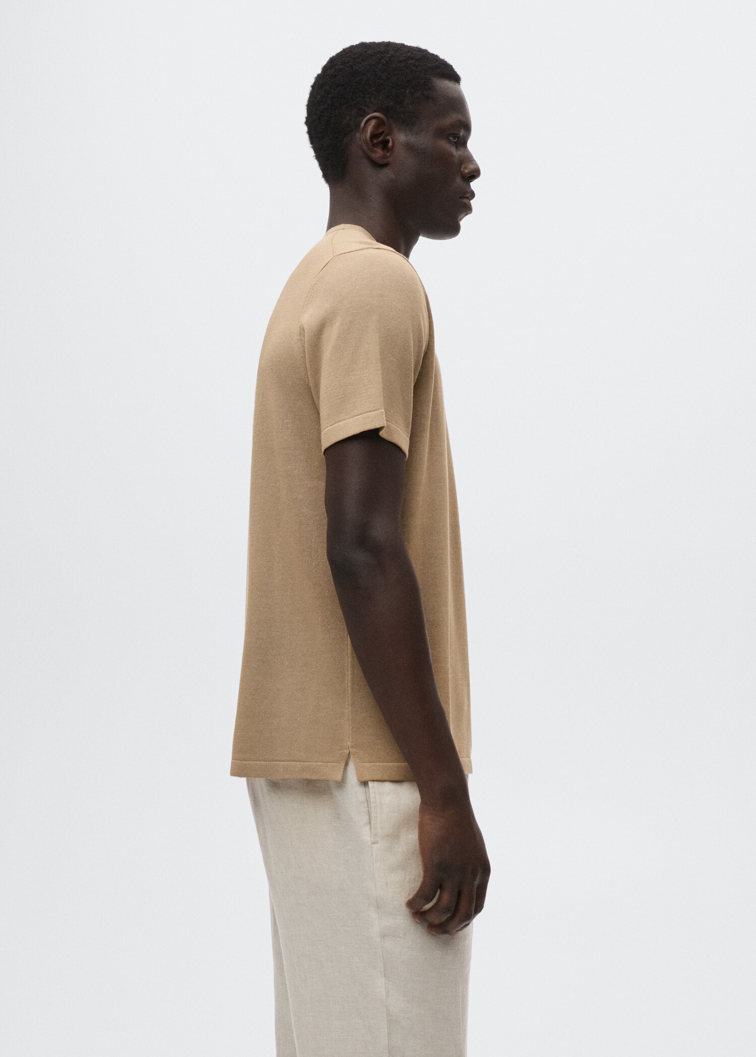Knitted linen T-shirt - Details of the article 2