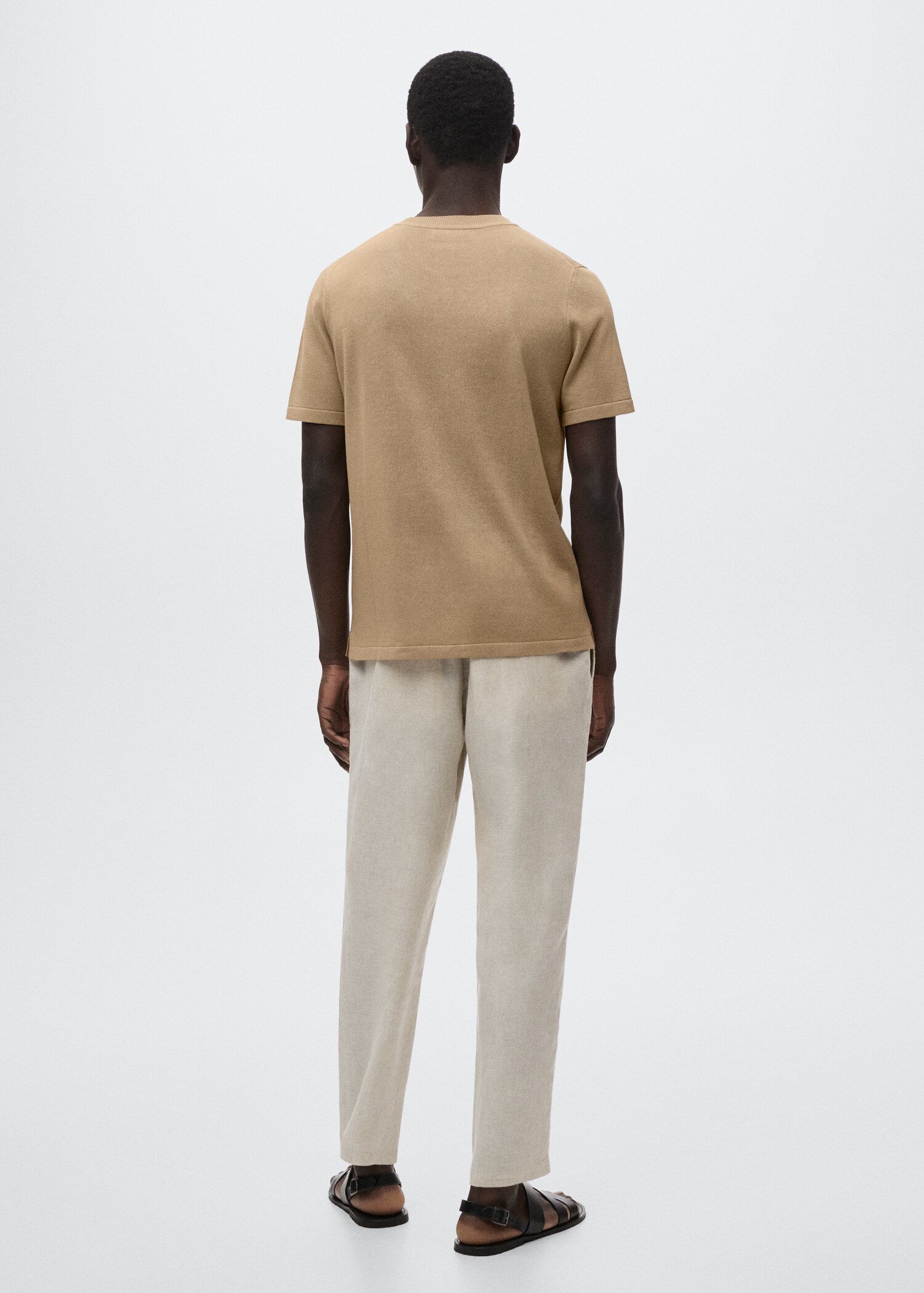Knitted linen T-shirt - Reverse of the article