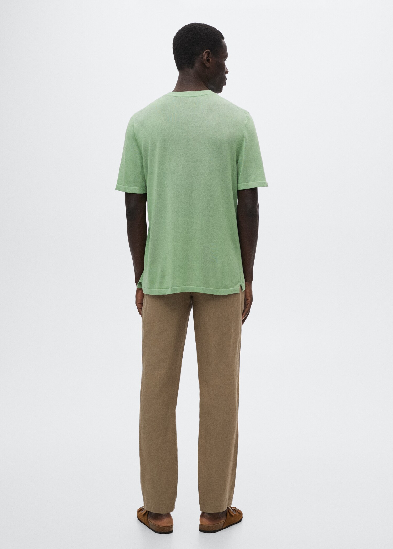 Knitted linen T-shirt - Reverse of the article