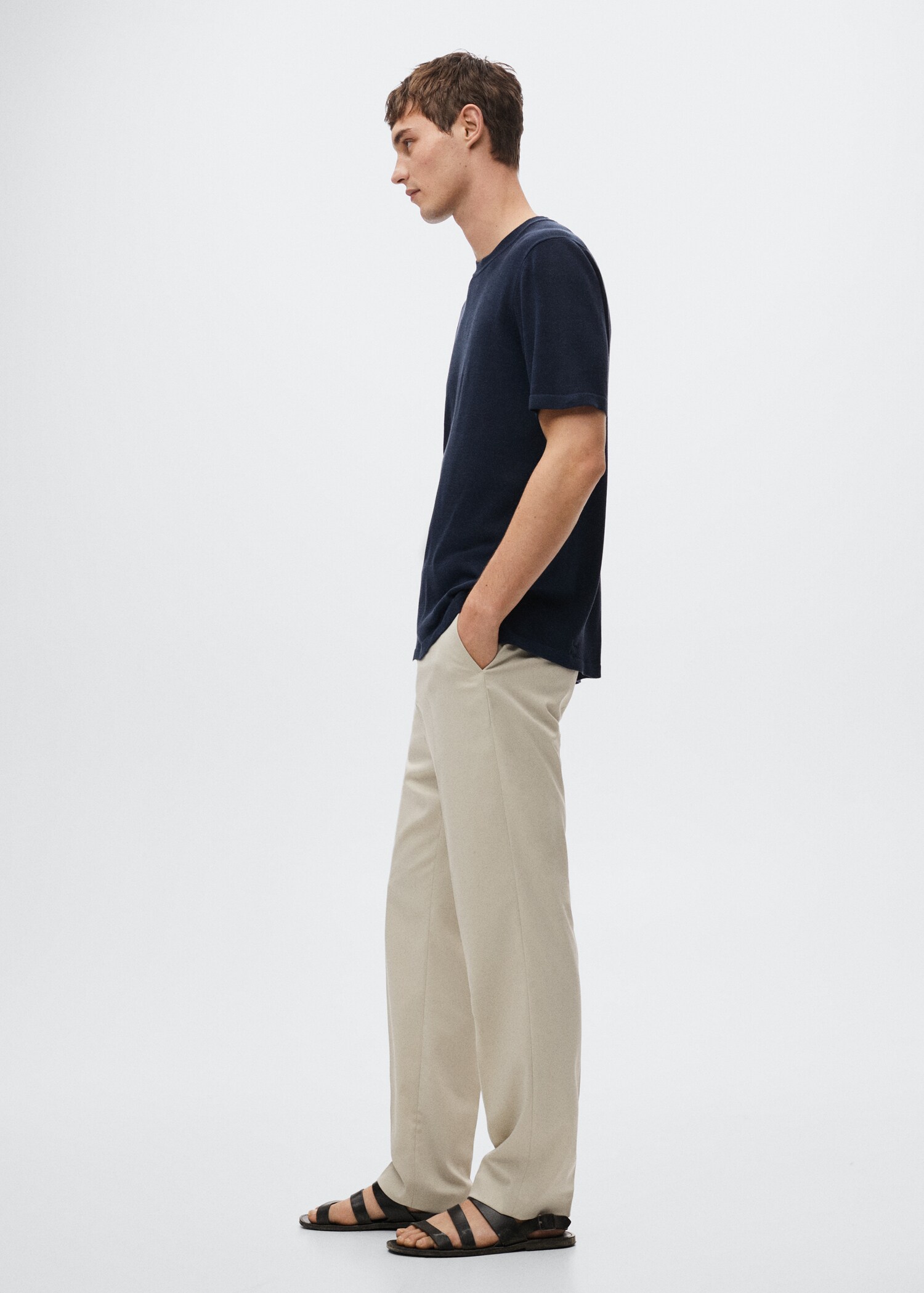 Knitted linen T-shirt - Details of the article 2
