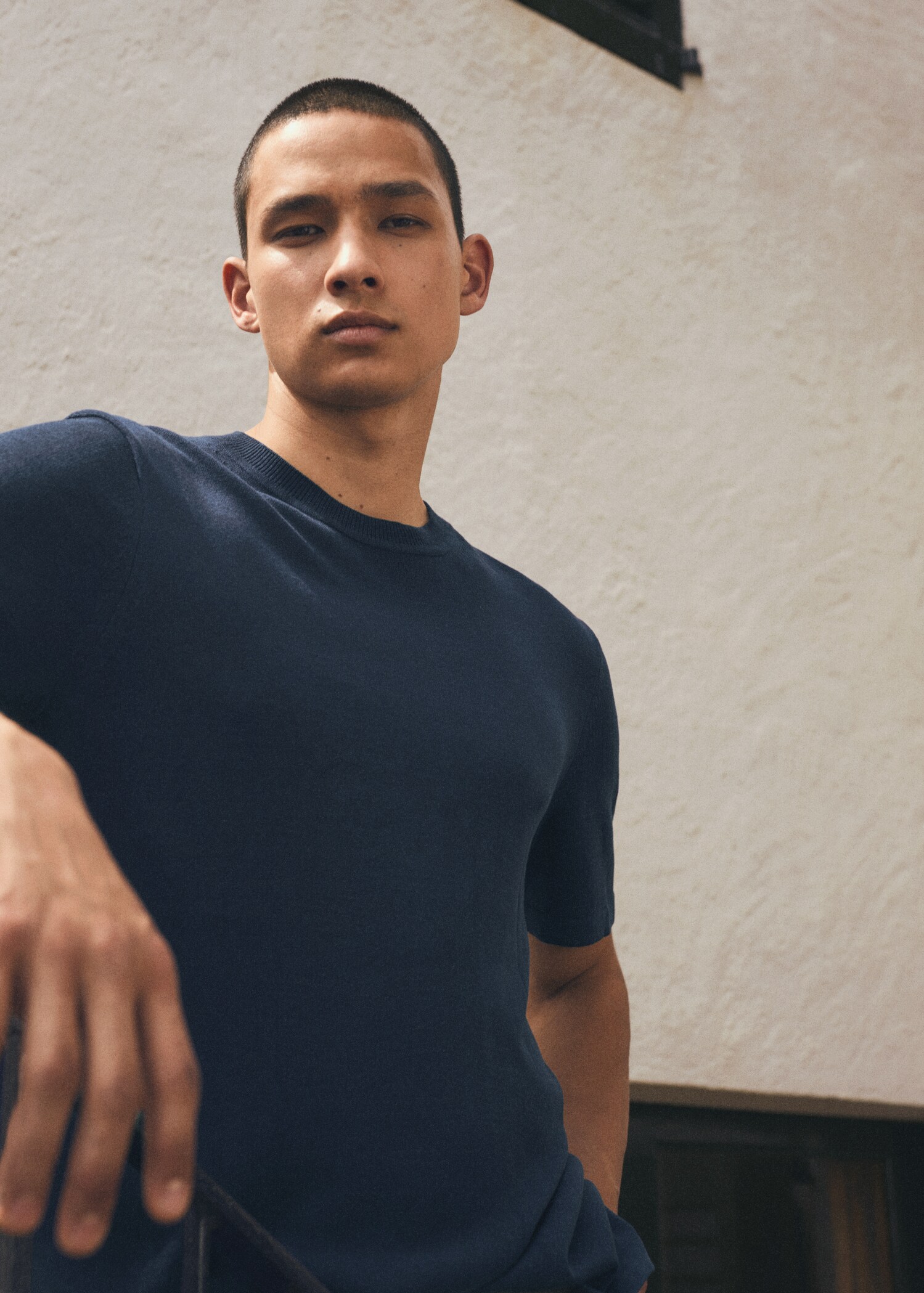 Knitted linen T-shirt - Details of the article 5