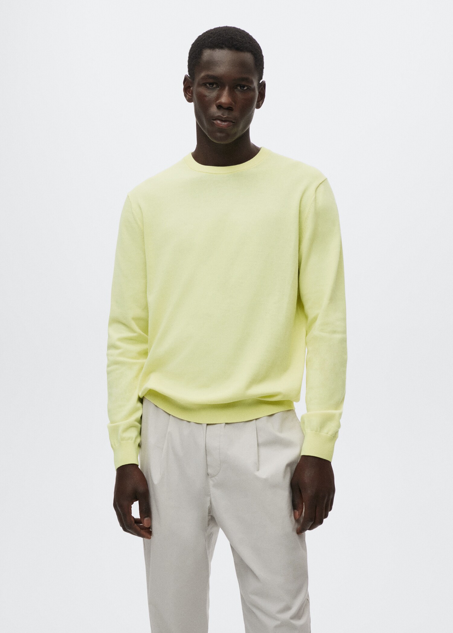 Fine-knit cotton sweater - Medium plane