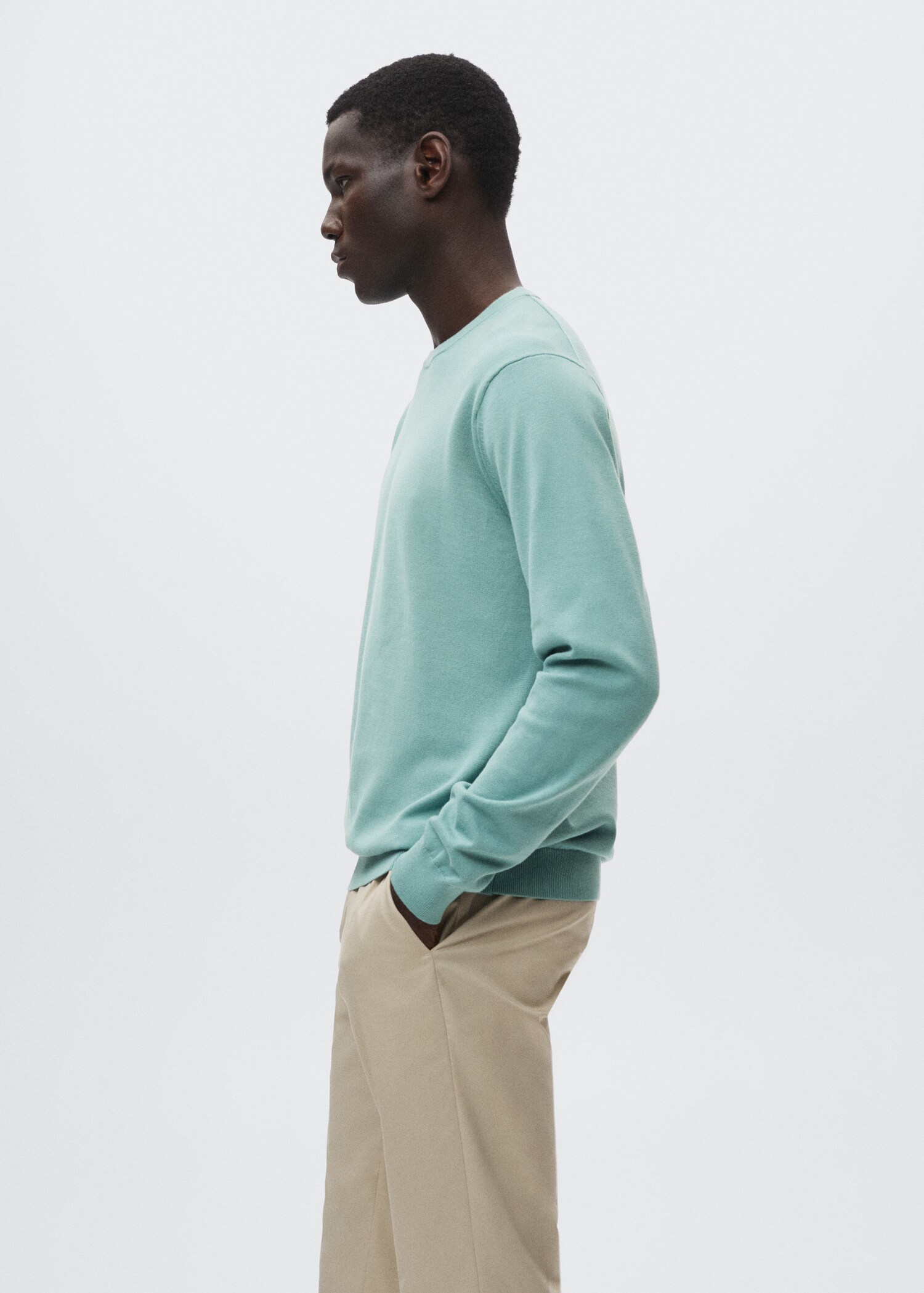 Fine-knit cotton sweater - Details of the article 1