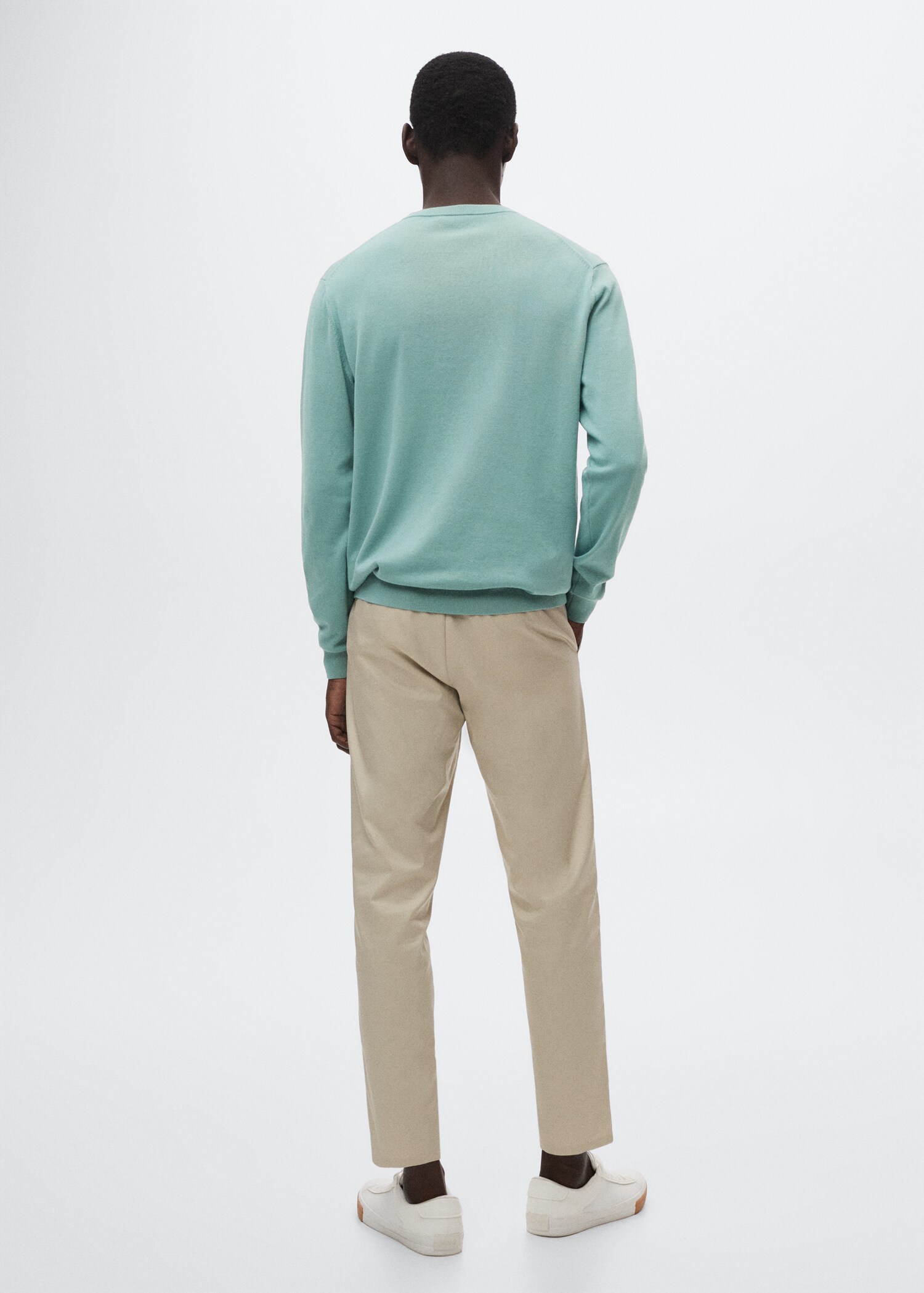 Fine-knit cotton sweater - Reverse of the article