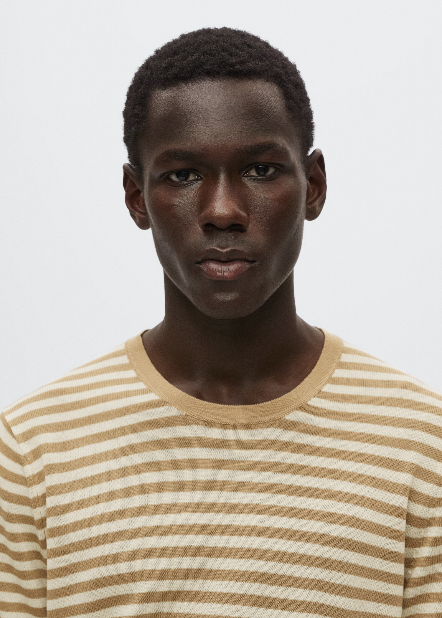 Striped linen T-shirt - Details of the article 1