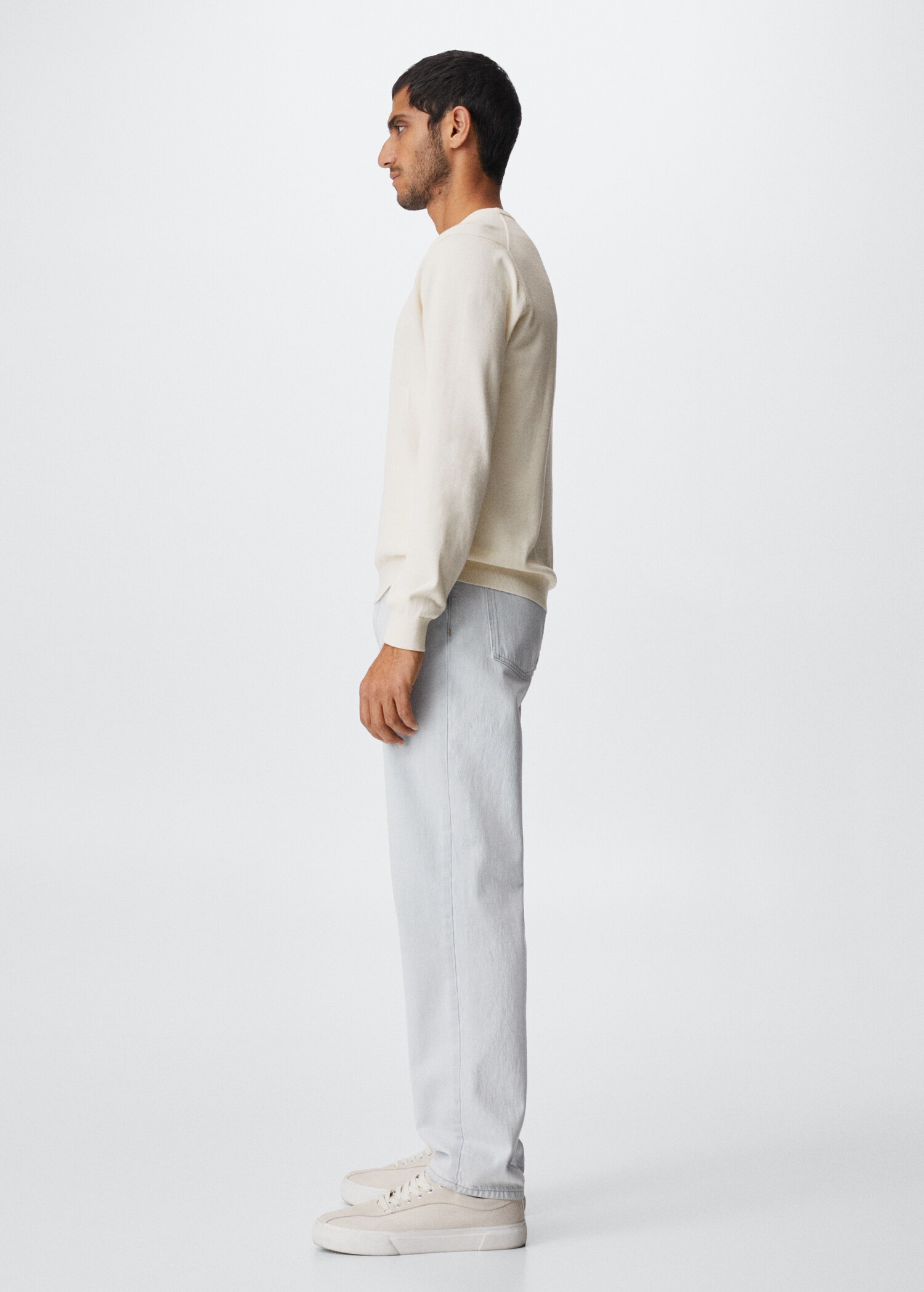Fine-knit cotton sweater - Details of the article 2