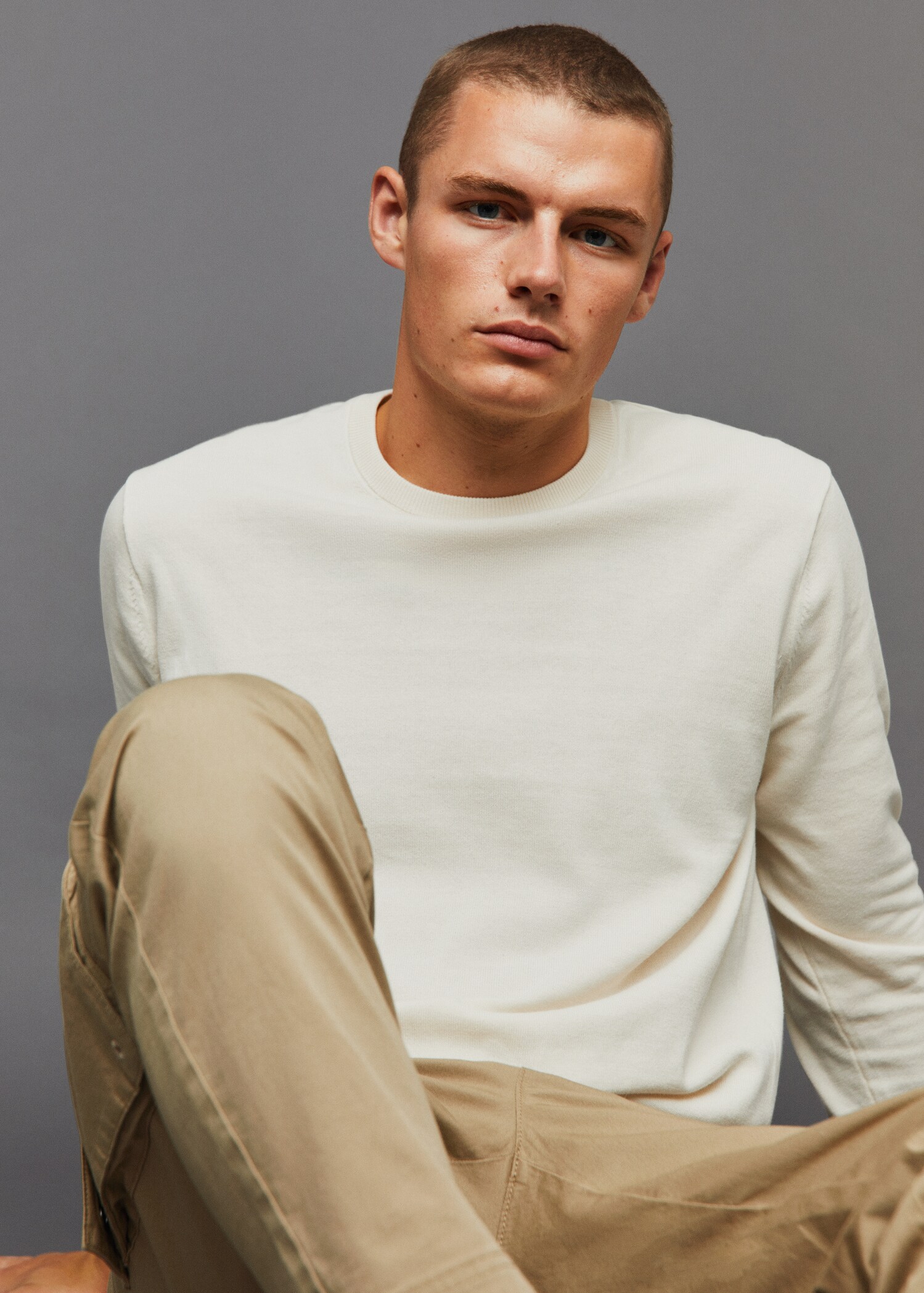 Fine-knit cotton sweater - Details of the article 6