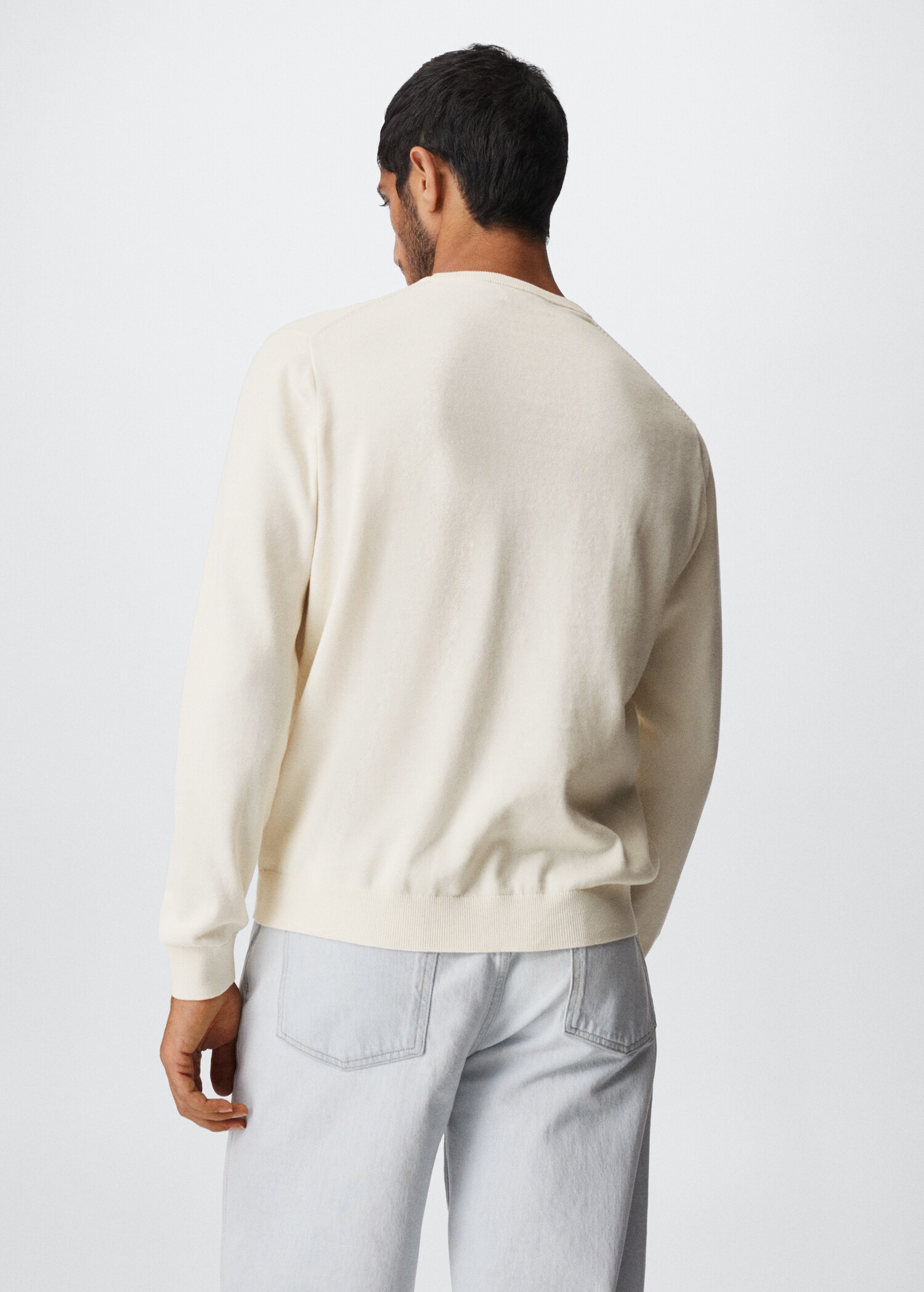 Fine-knit cotton sweater - Reverse of the article