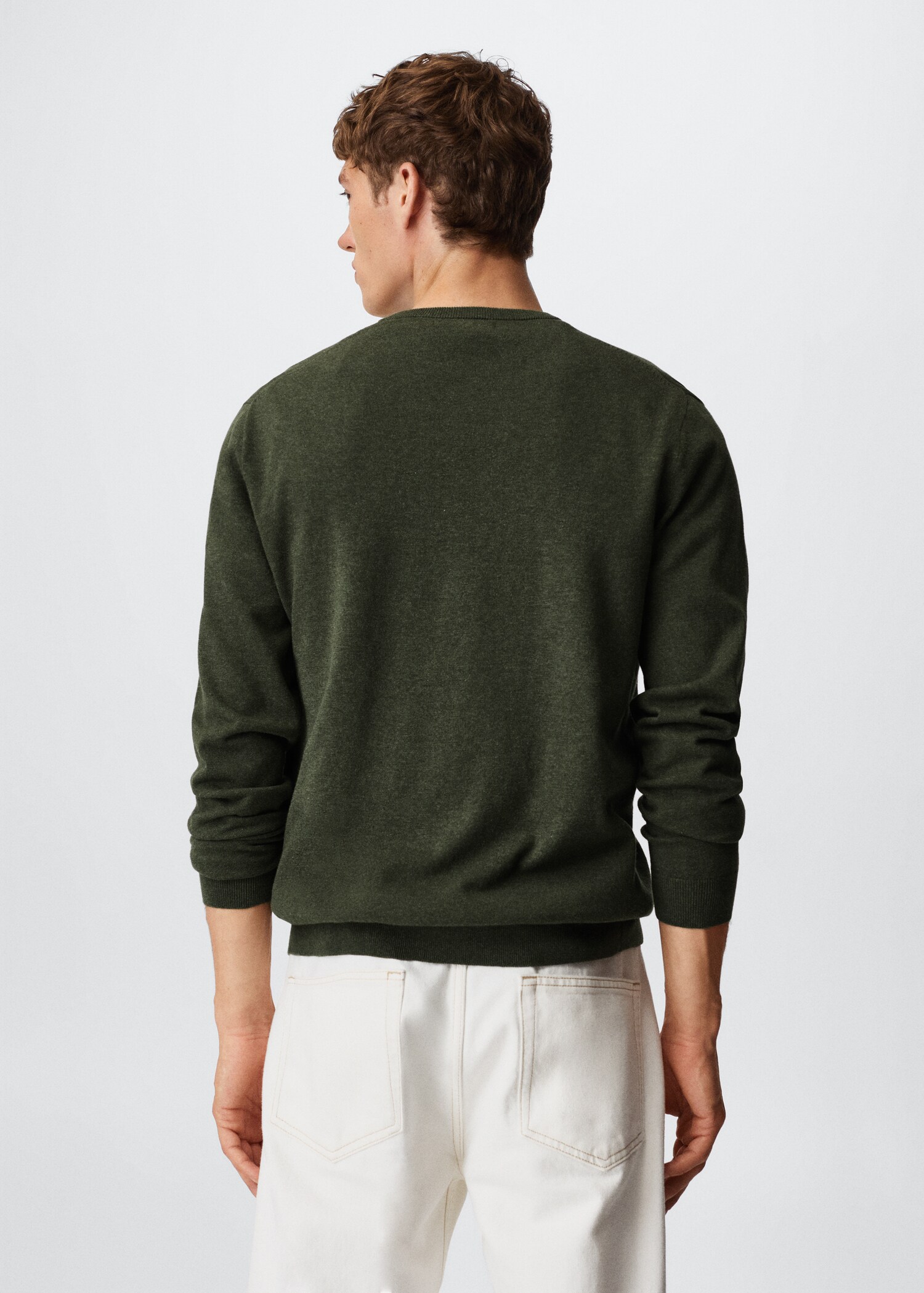 Fine-knit cotton sweater - Reverse of the article