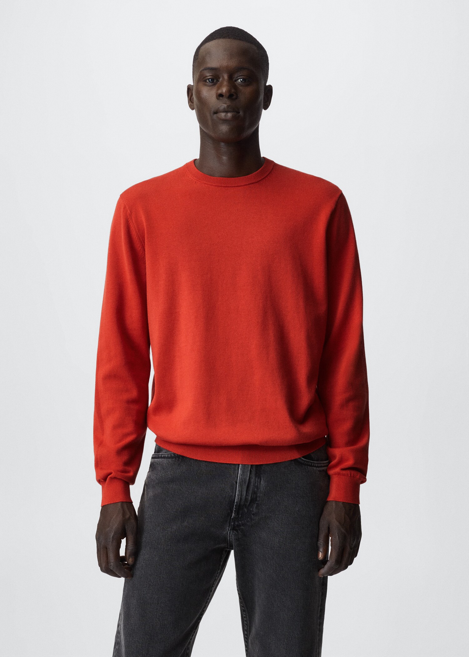Fine-knit cotton sweater - Medium plane