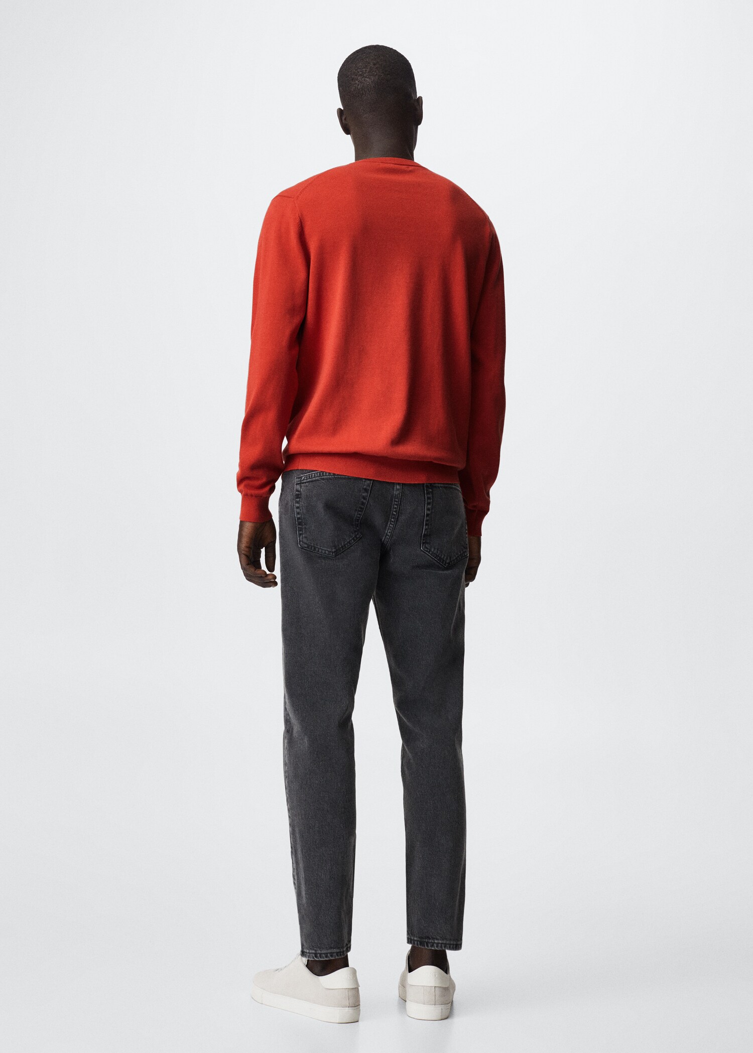 Fine-knit cotton sweater - Reverse of the article