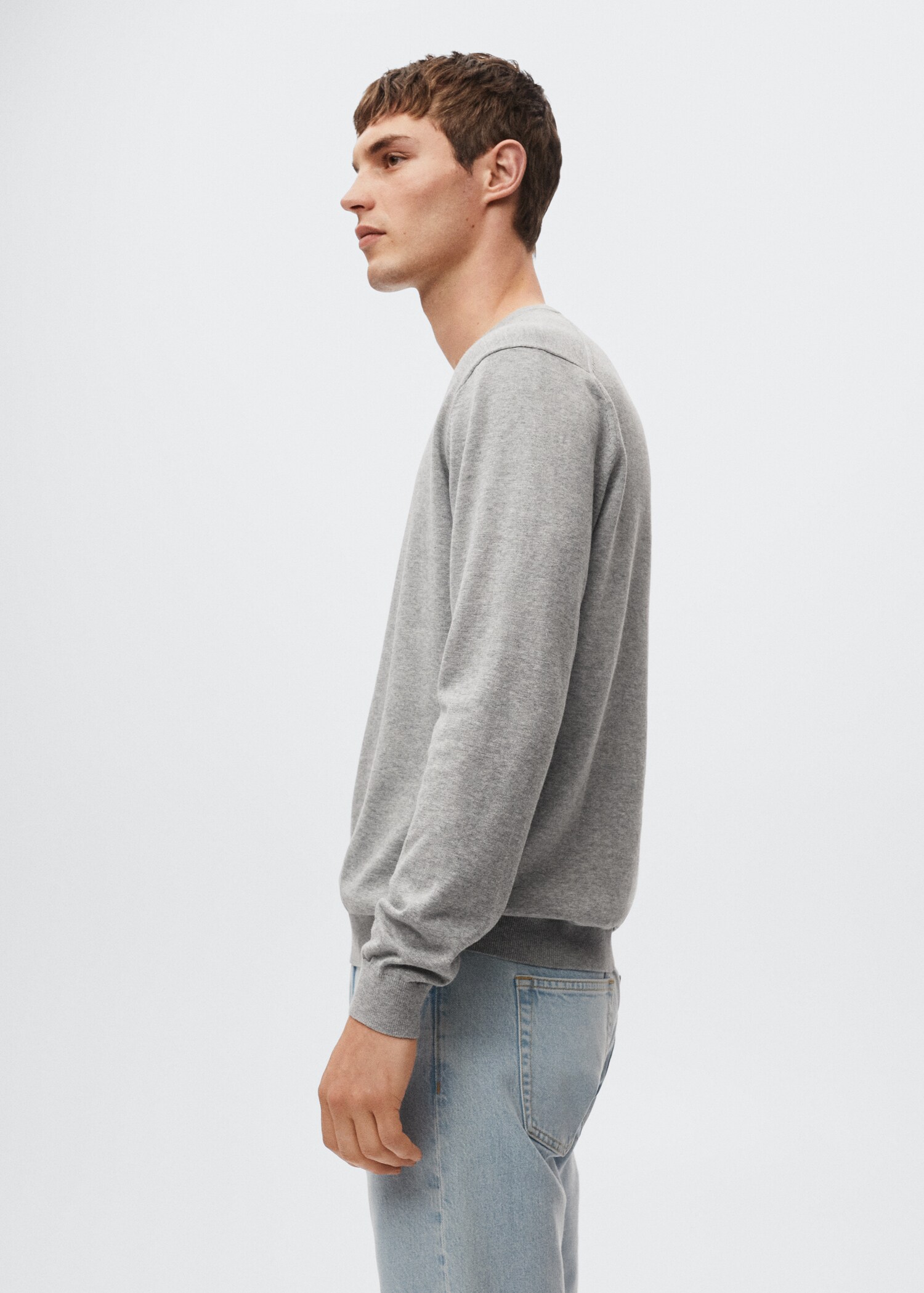 Fine-knit cotton sweater - Details of the article 2