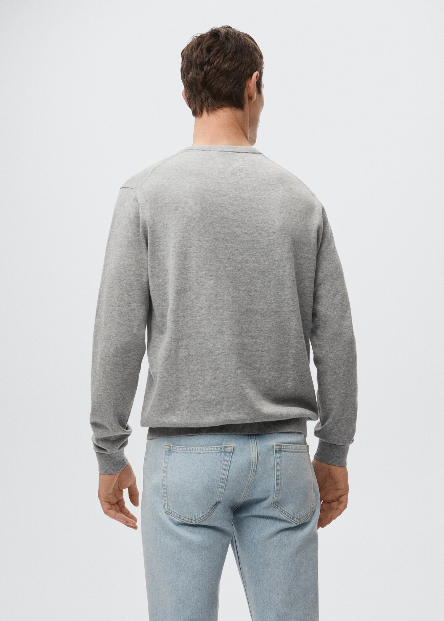 Fine-knit cotton sweater - Reverse of the article