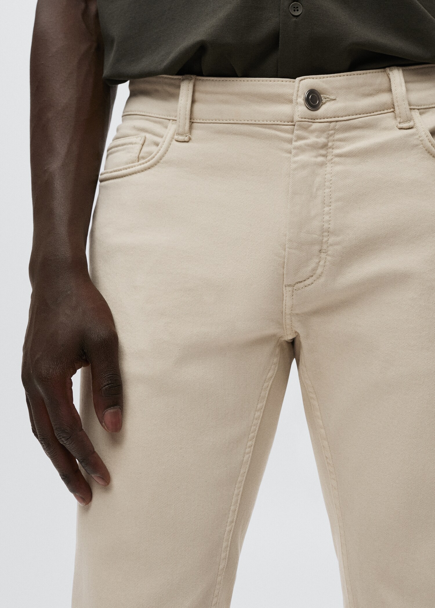 Slim-fit coloured jeans - Details of the article 1
