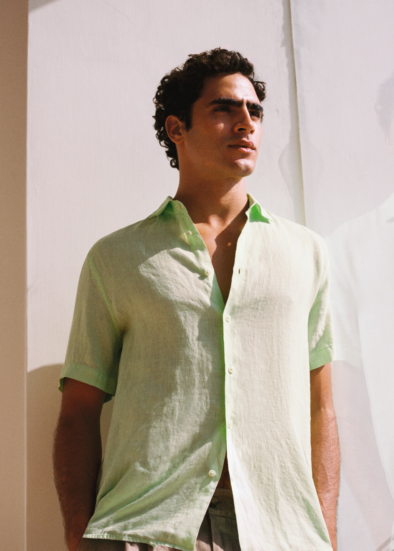 100% linen short sleeve shirt - Details of the article 5