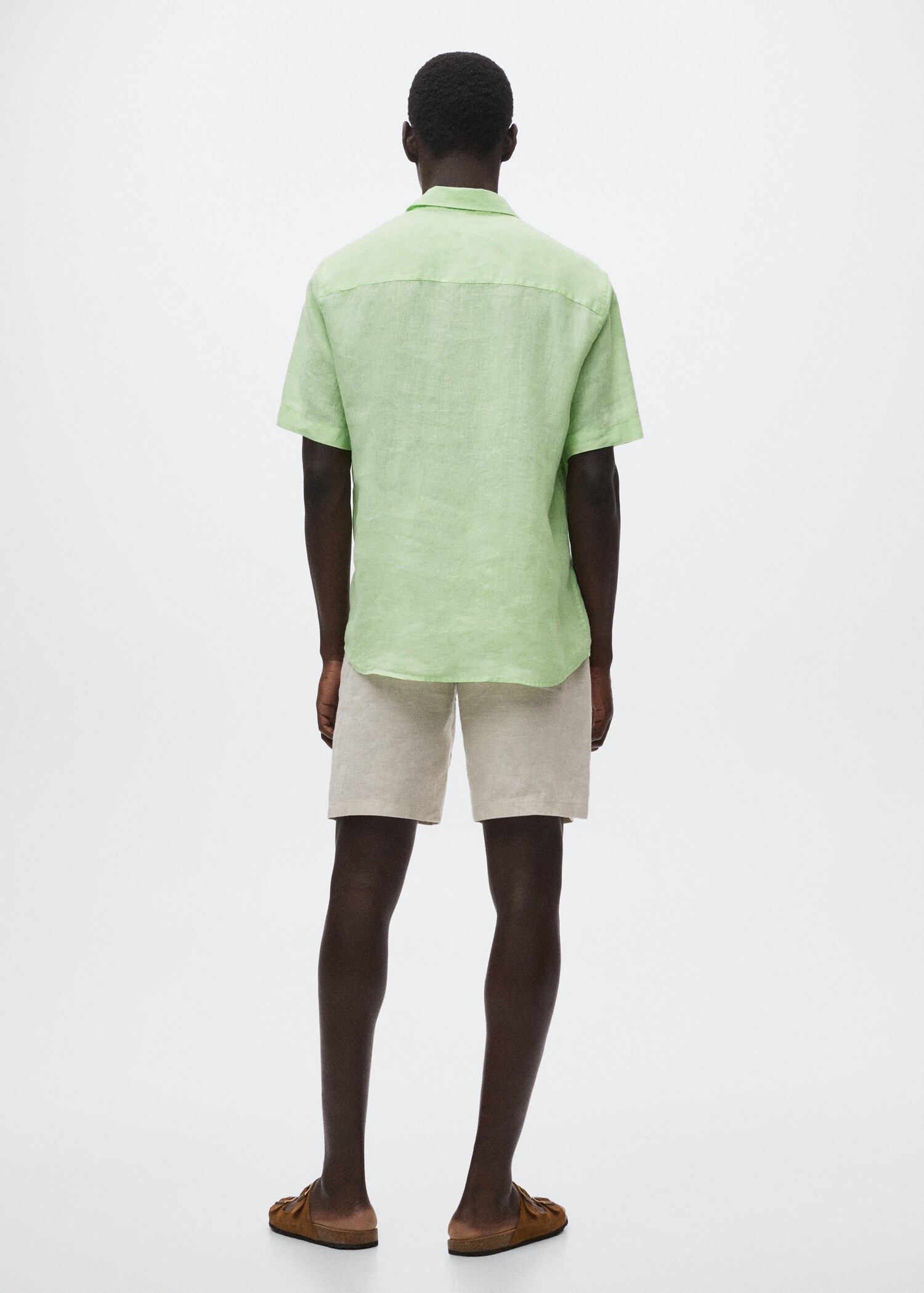100% linen short sleeve shirt - Reverse of the article