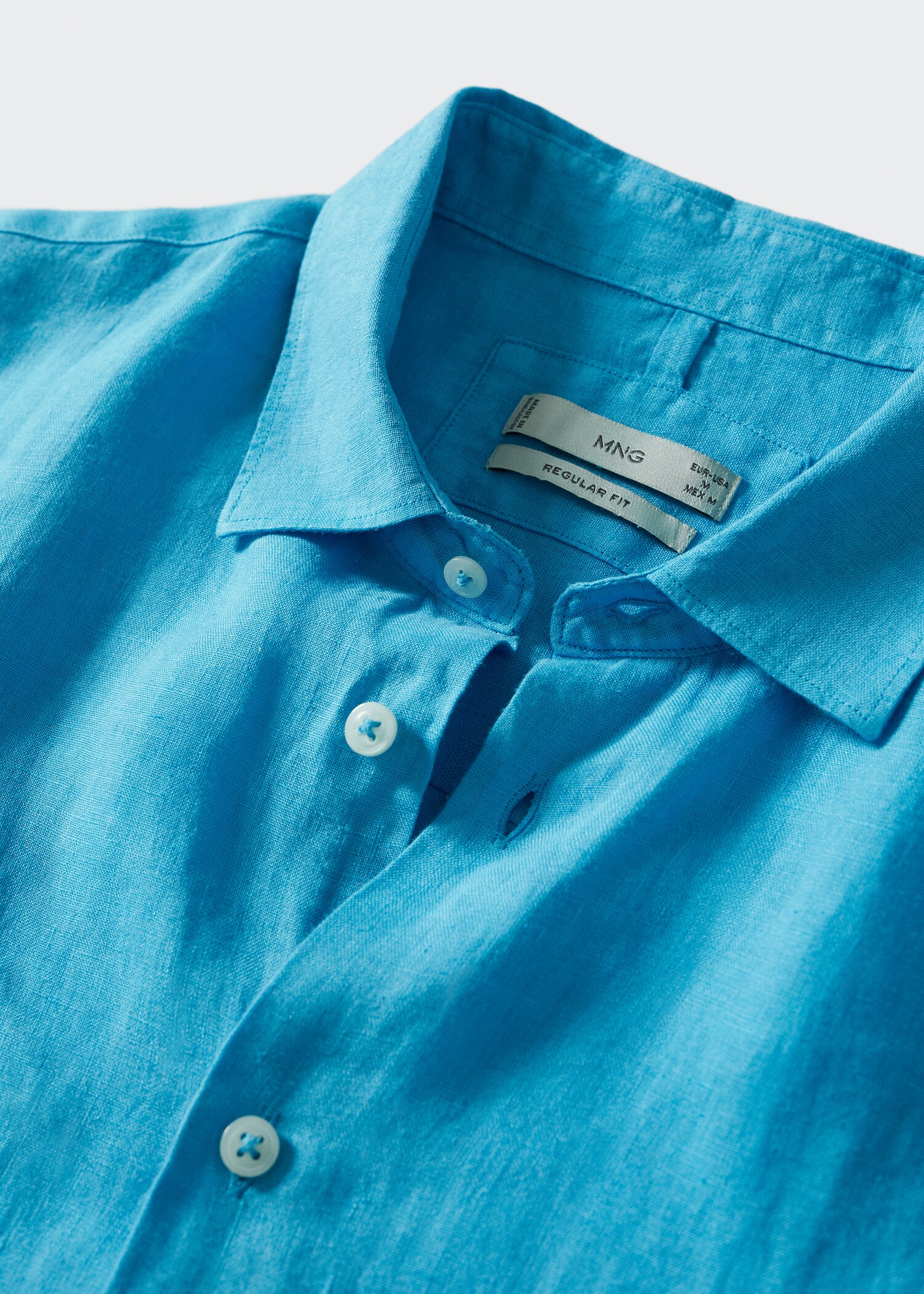 100% linen short sleeve shirt - Details of the article 7
