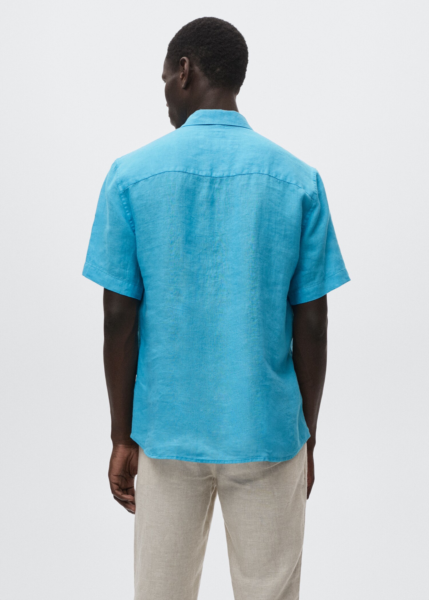 100% linen short sleeve shirt - Reverse of the article