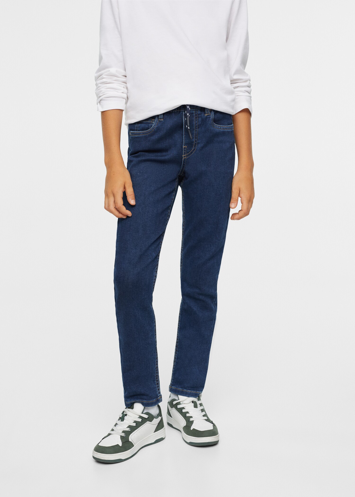 Jeans mit Stretchbund und Kordel - Detail des Artikels 1