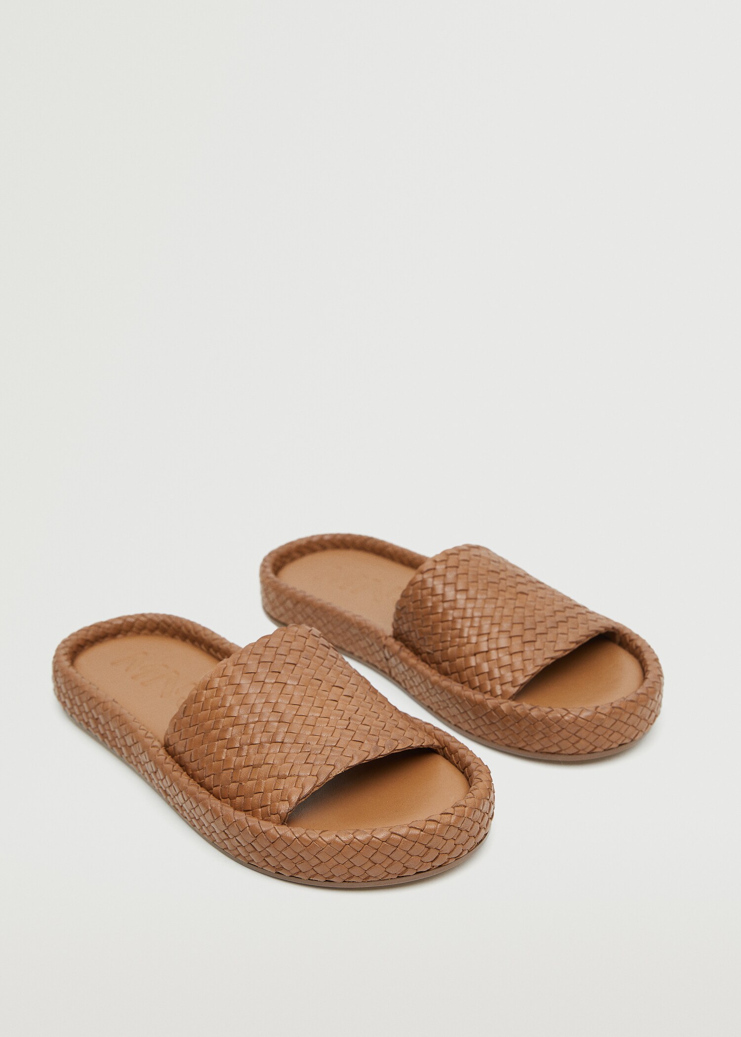 Leather braided sandals - Medium plane