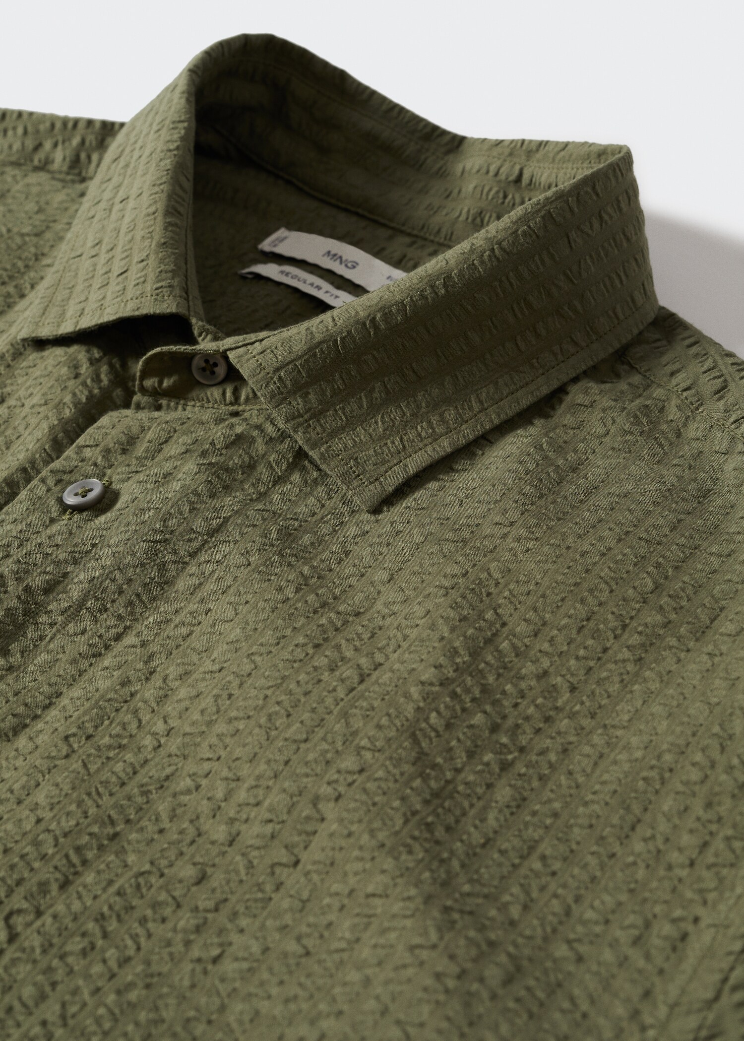 Cotton seersucker shirt - Details of the article 8
