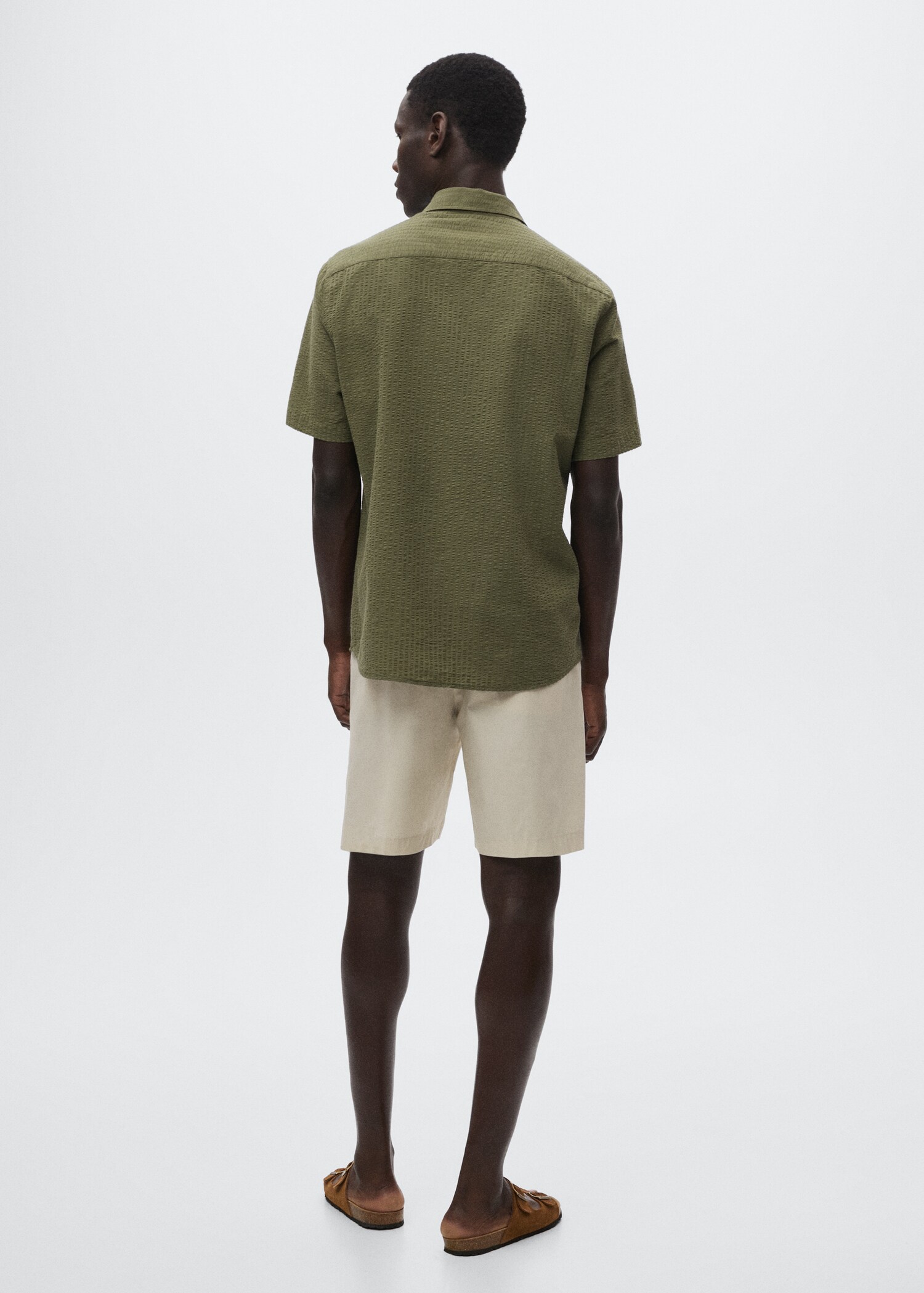 Cotton seersucker shirt - Reverse of the article