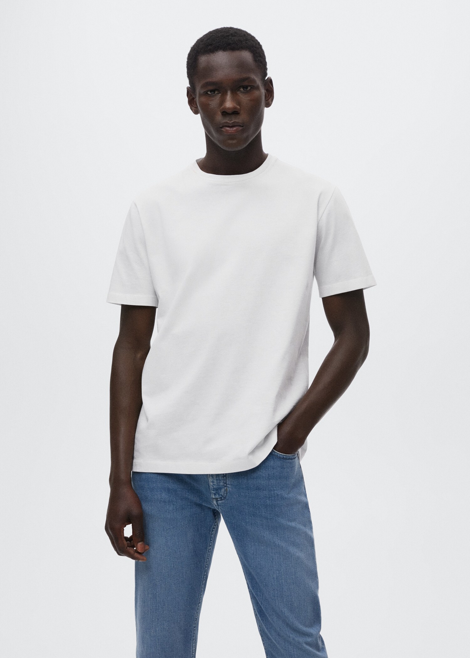 Mercerised regular-fit  t-shirt - Medium plane