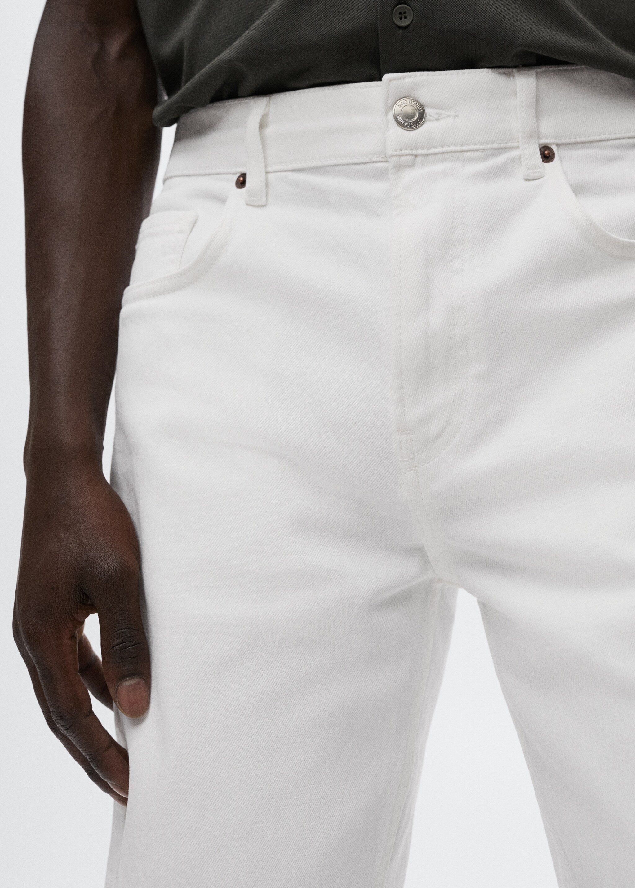 Regular-fit denim bermuda shorts - Details of the article 1