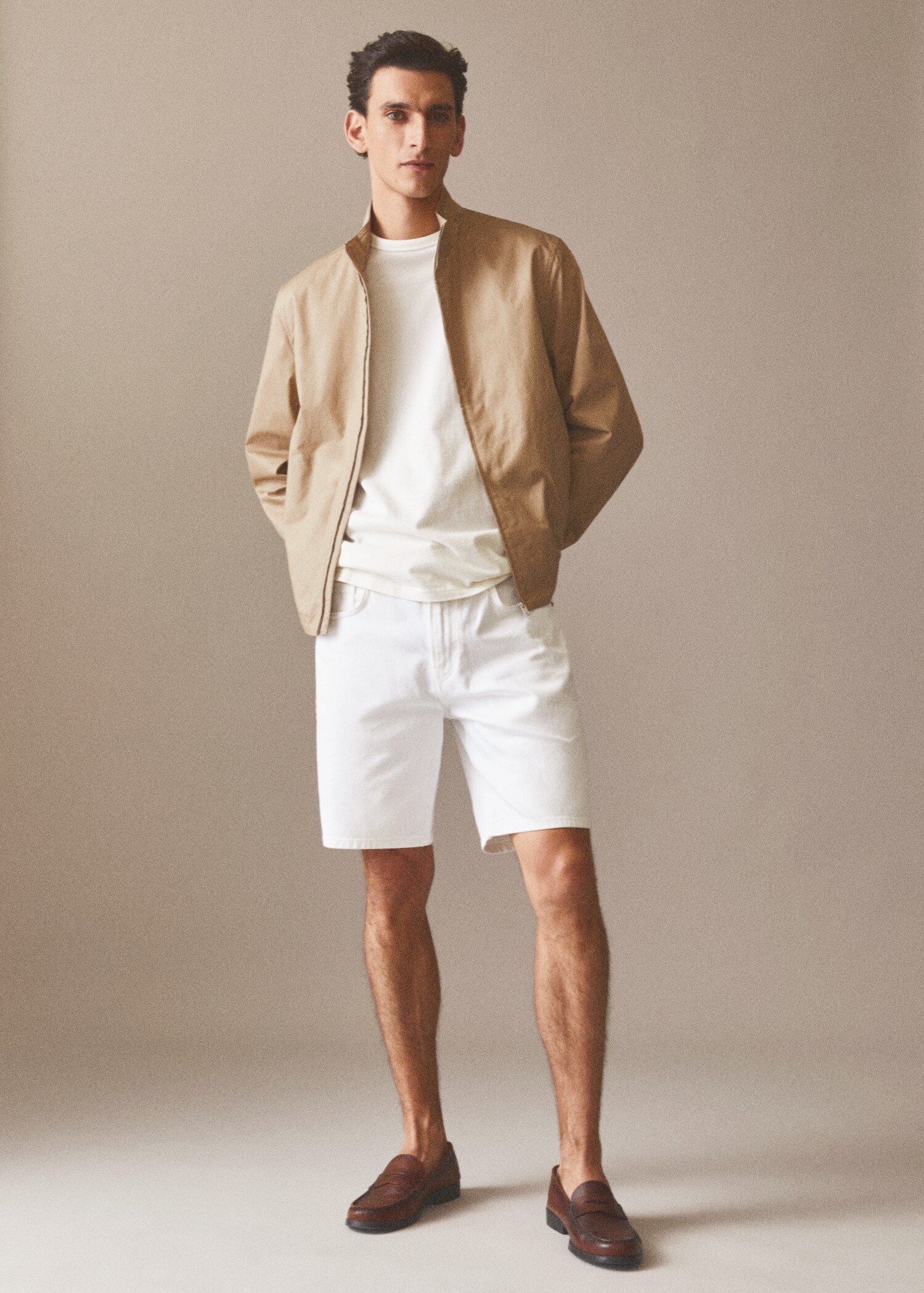 Regular-fit denim bermuda shorts - Details of the article 4