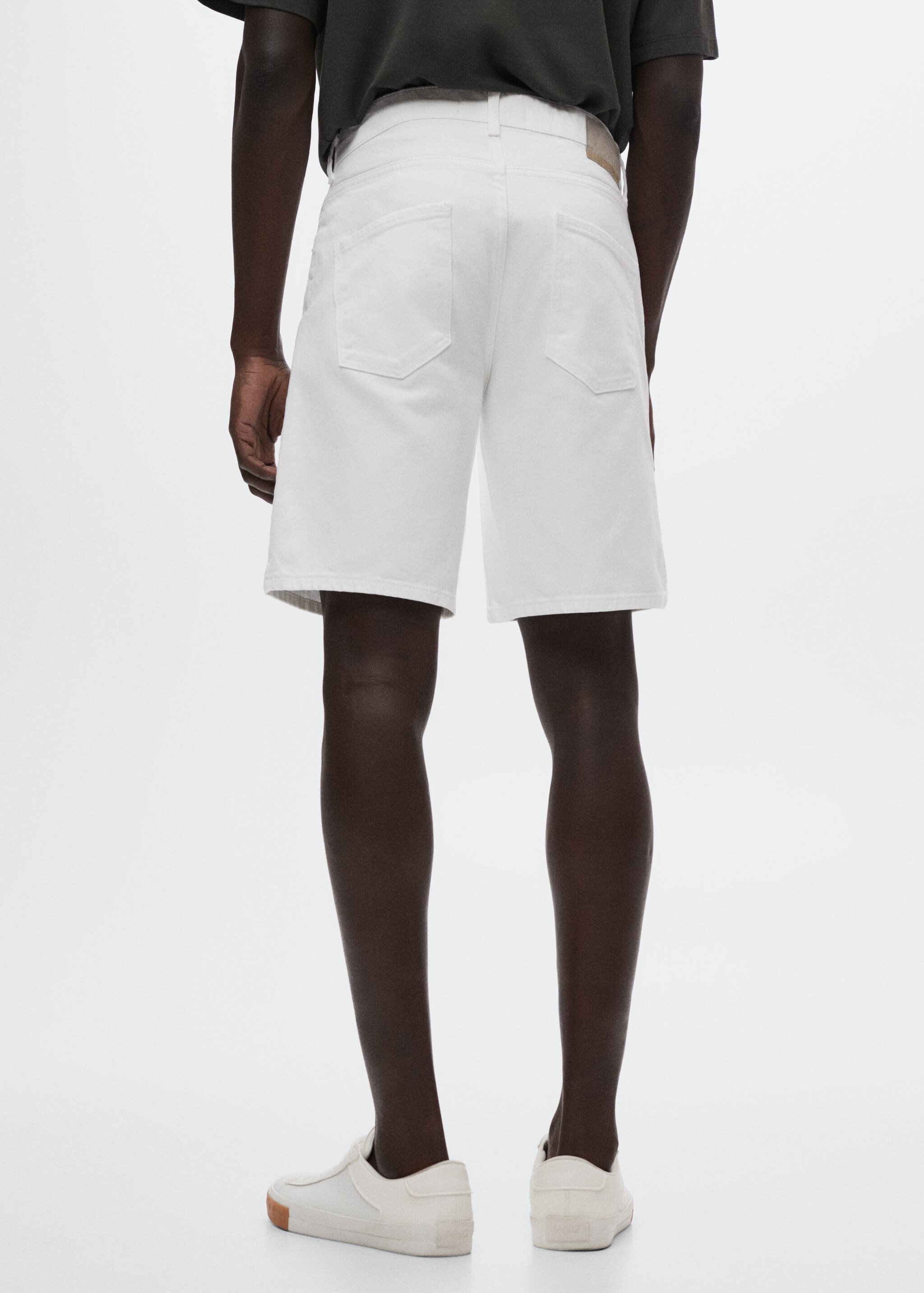 Regular-fit denim bermuda shorts - Reverse of the article