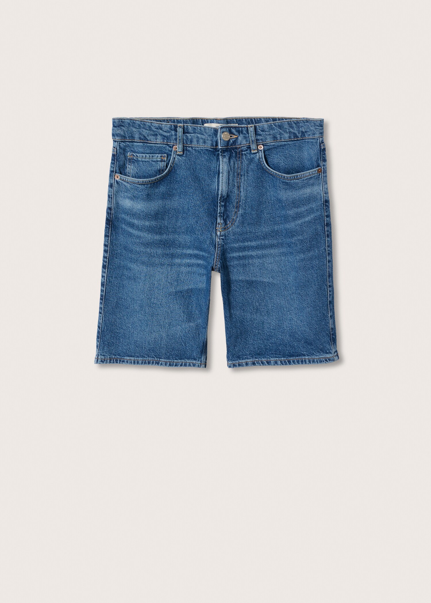 Regular-fit denim bermuda shorts - Article without model