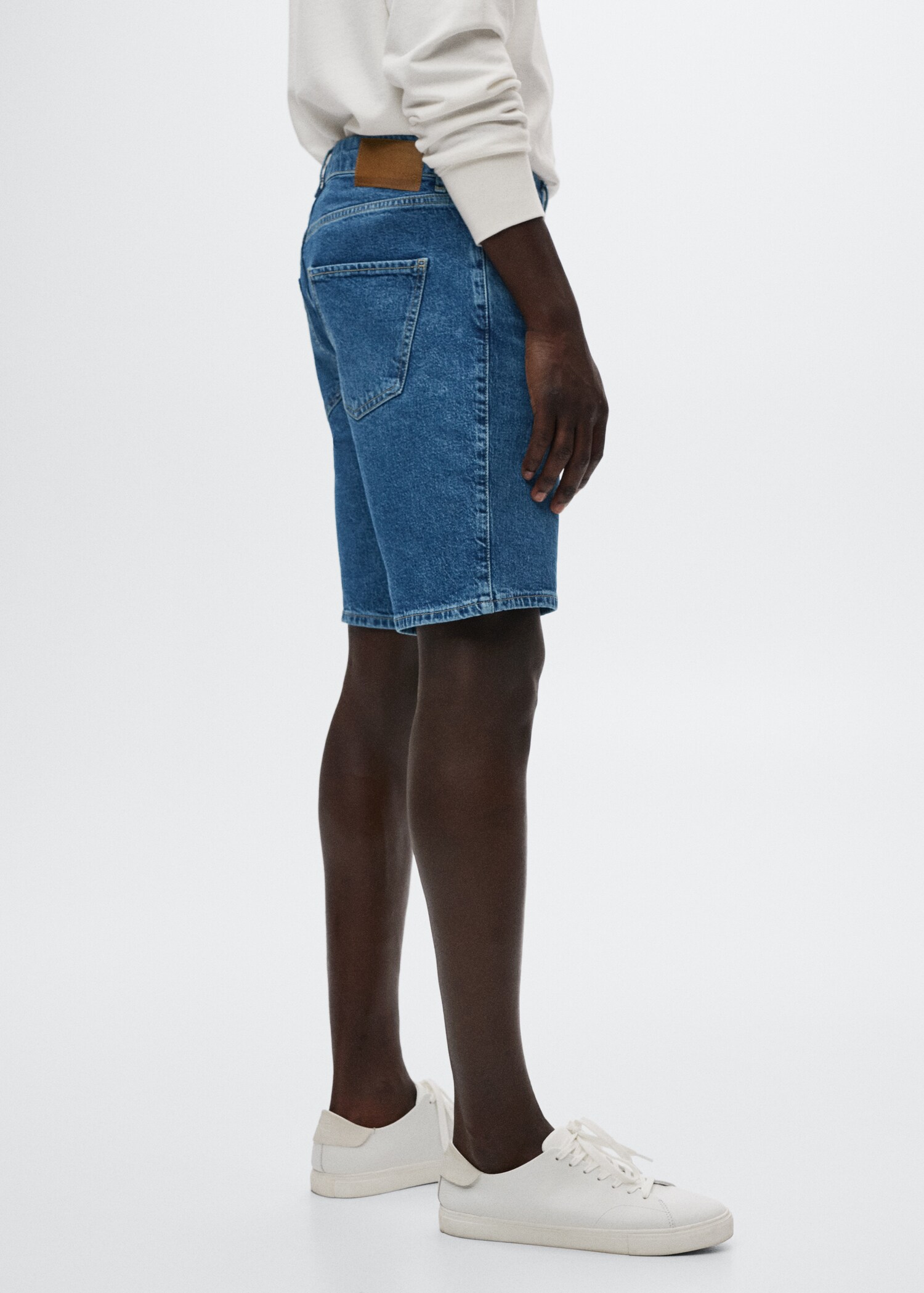 Regular-fit denim bermuda shorts - Details of the article 2