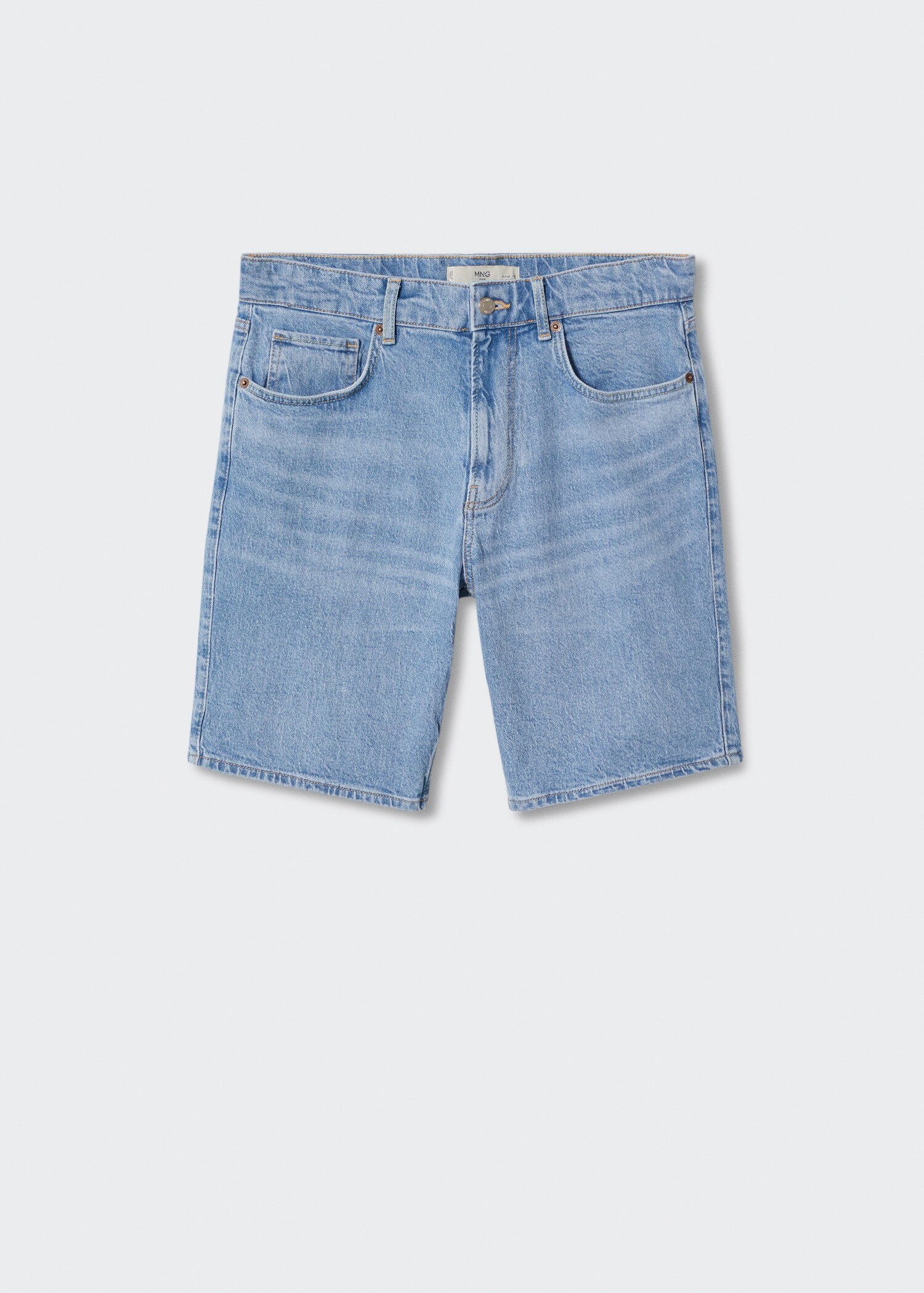 Regular-fit denim bermuda shorts - Article without model