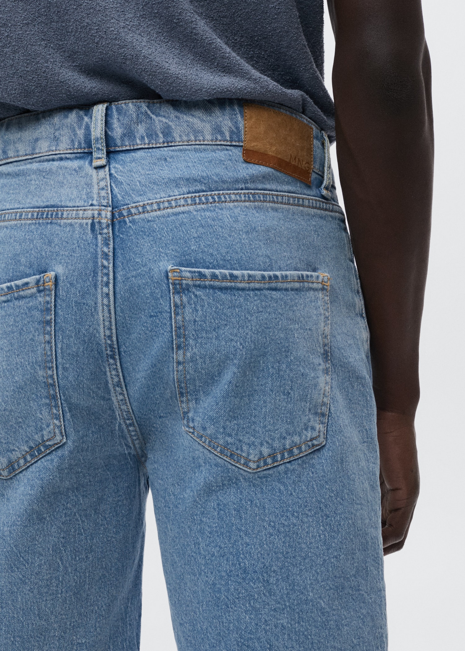 Regular-fit denim bermuda shorts - Details of the article 2