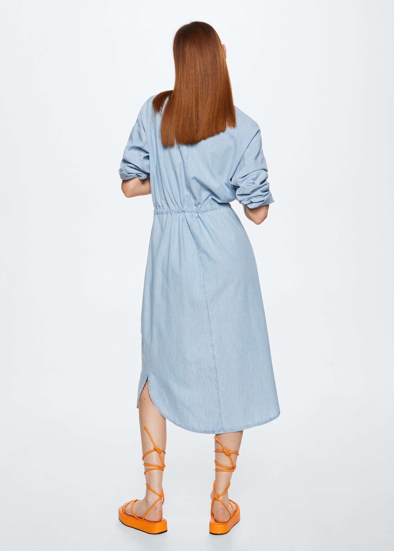 Denim shirt dress - Reverse of the article